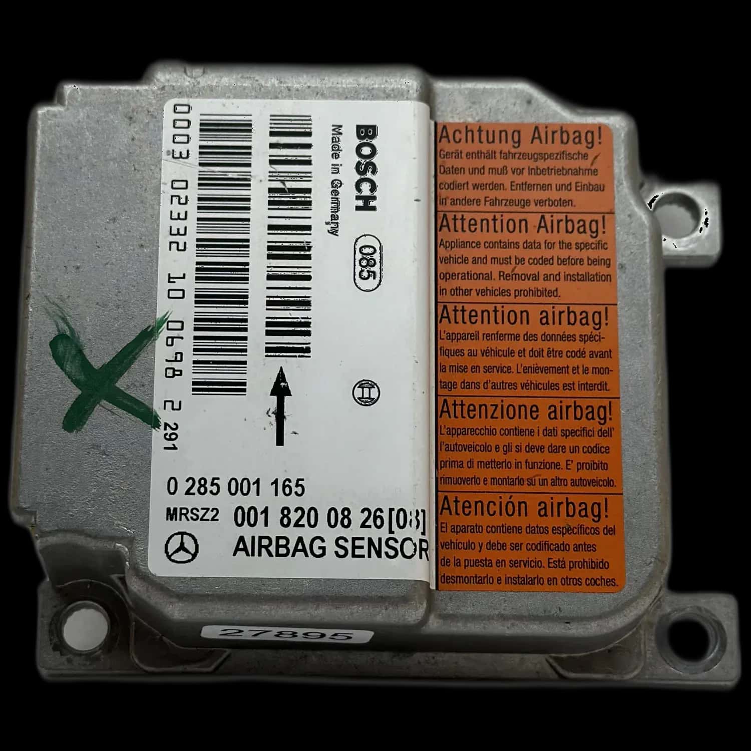 Mercedes-Benz A-Klasse W168 airbag-regeleenheid reparatie