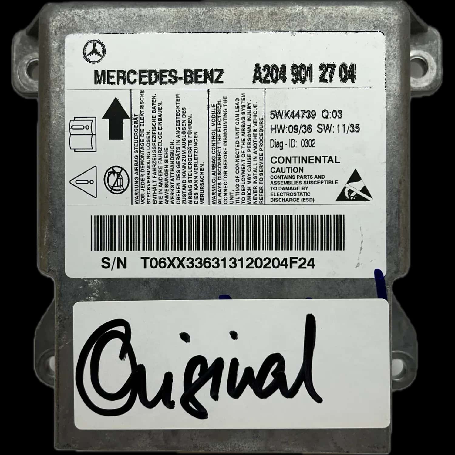Mercedes-Benz GLK X204 airbag-regeleenheid reparatie