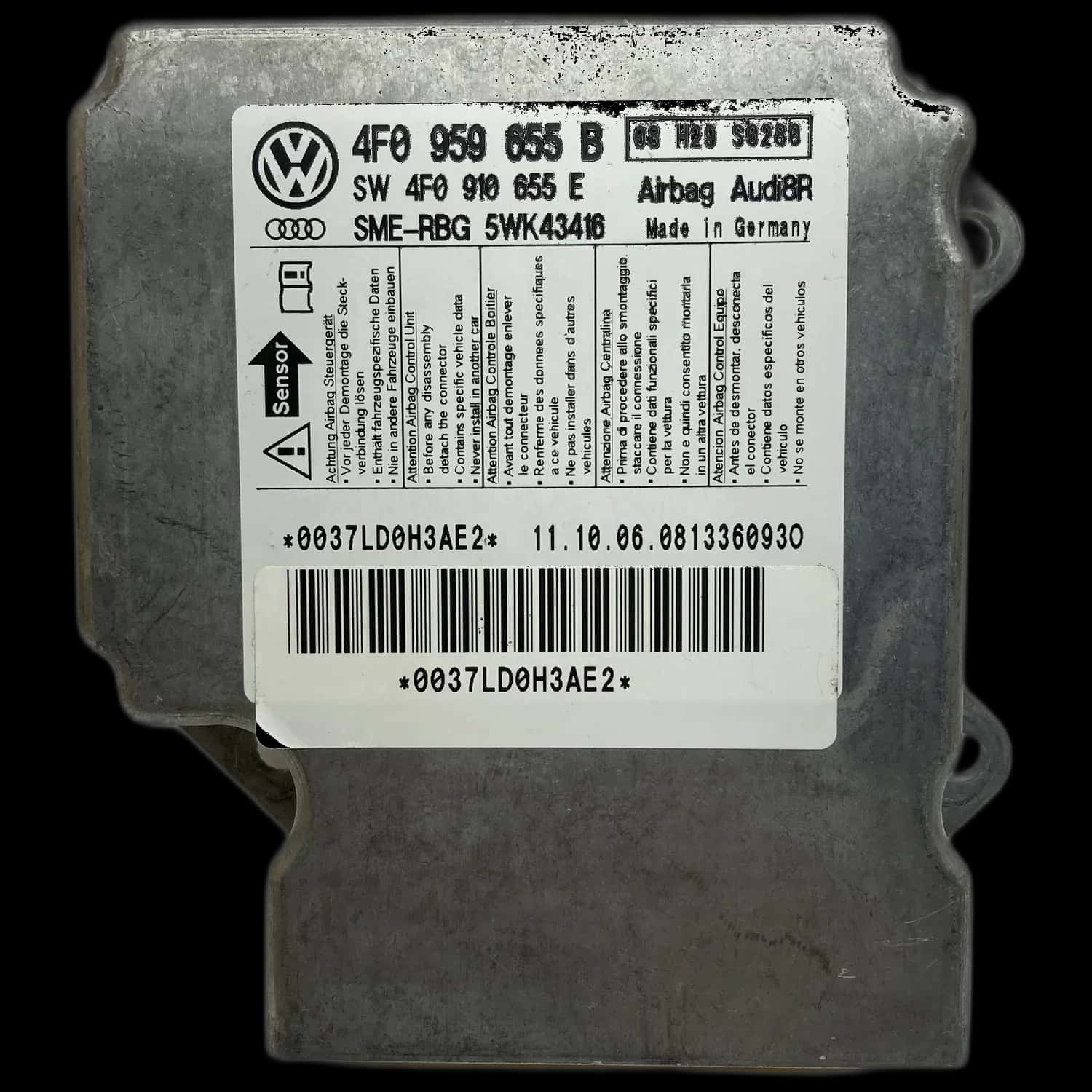 Audi A6 C6 4F airbag-regeleenheid reparatie
