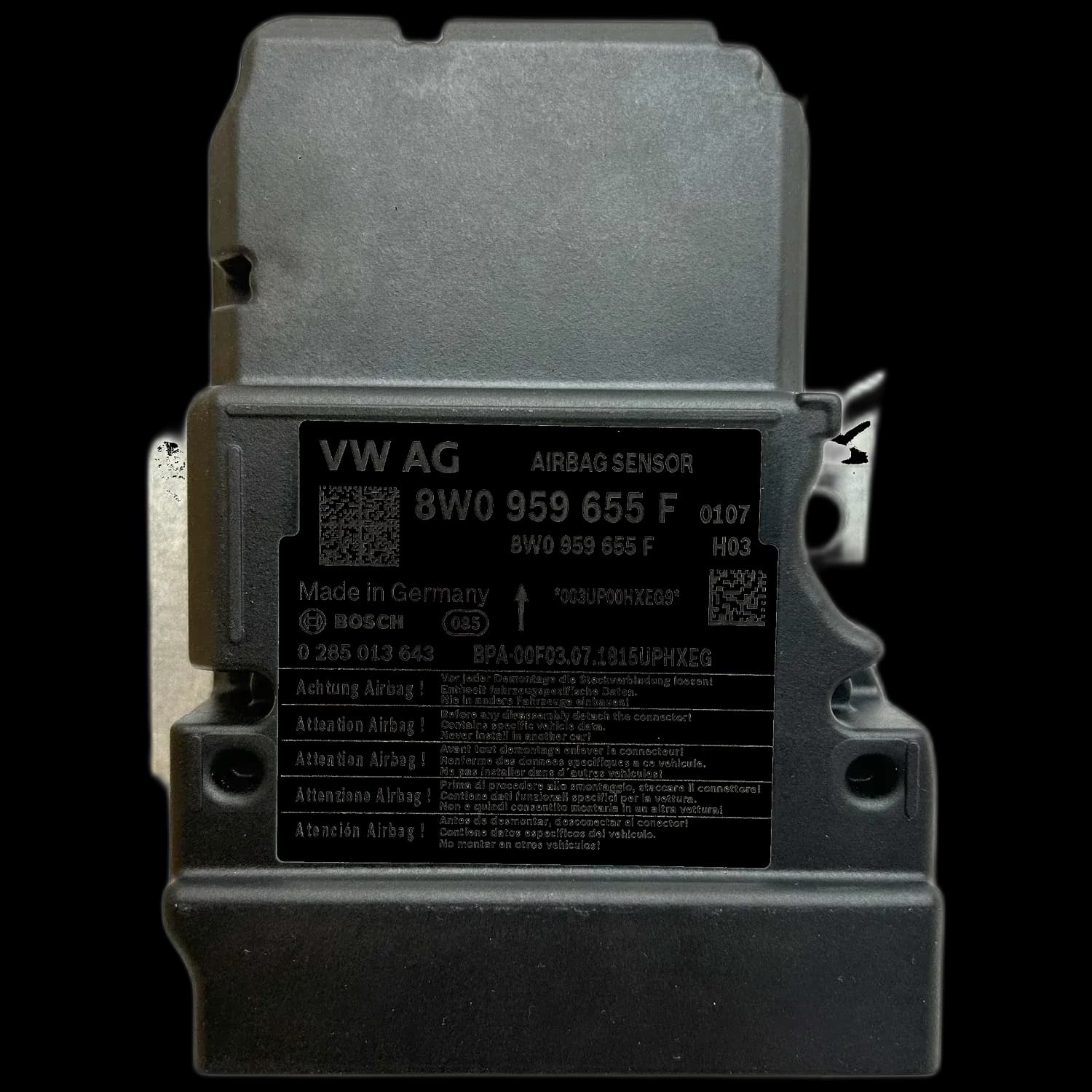 Audi A4 8W Avant airbag-regeleenheid reparatie