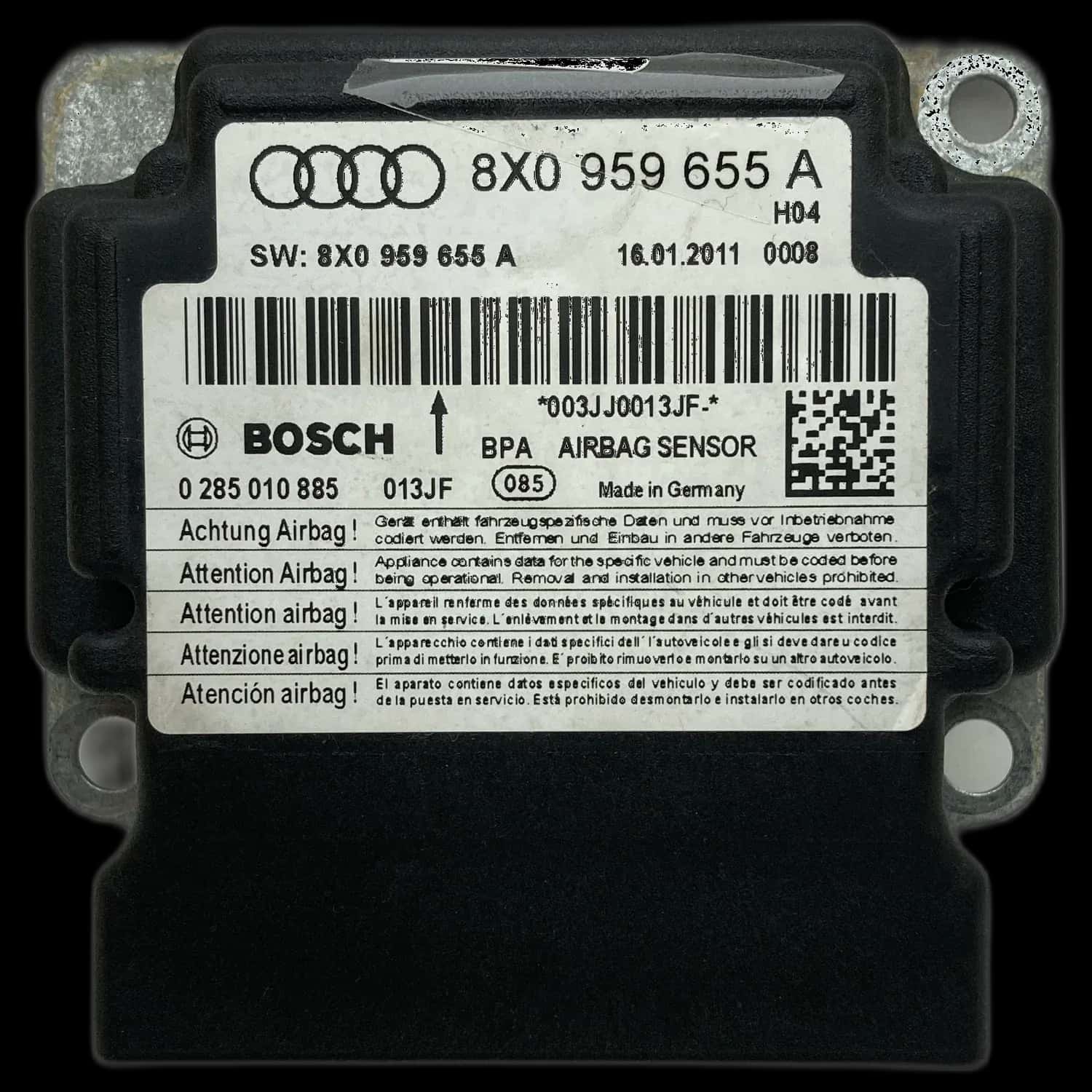 Audi A1 8X airbag-regeleenheid reparatie