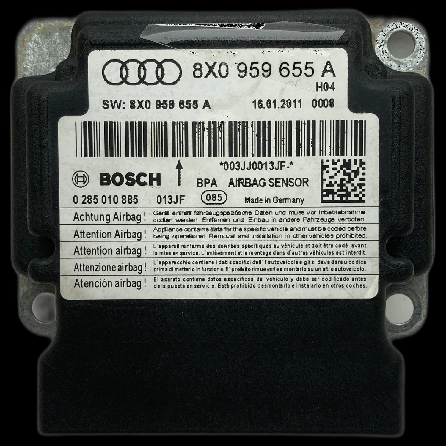 Audi A1 8X airbag-regeleenheid reparatie