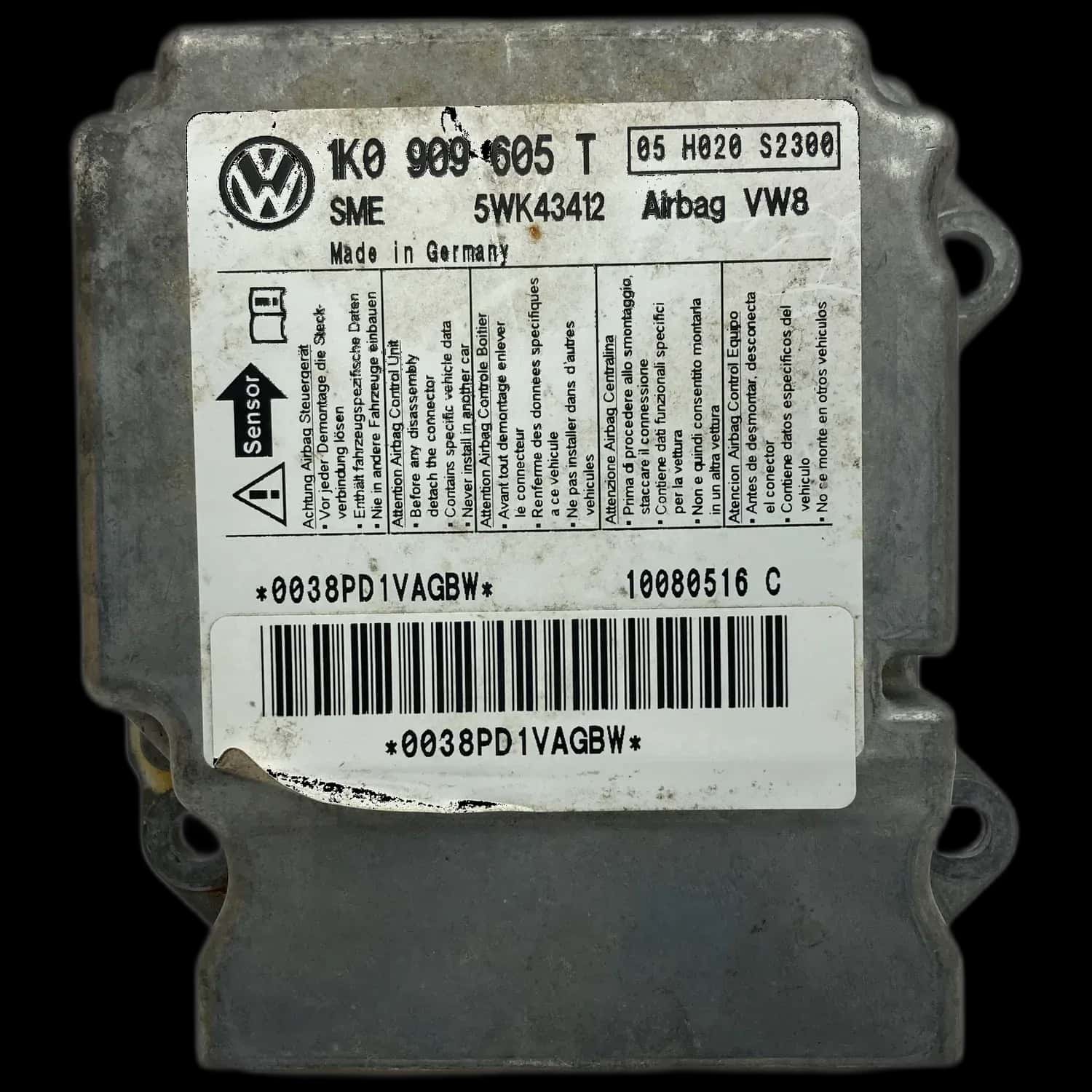 Volkswagen Golf Plus Mk5 airbag-regeleenheid reparatie