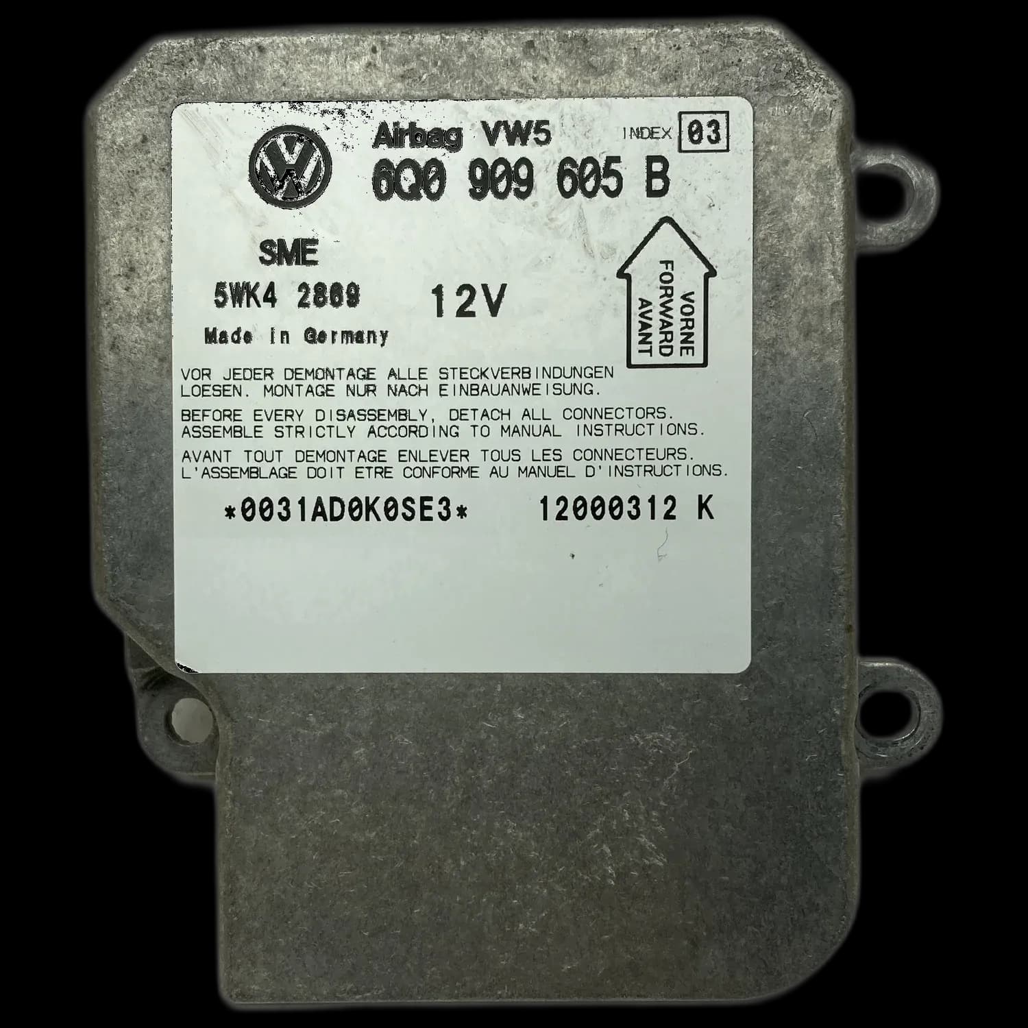 Volkswagen Passat B5 GP 3BG airbag-regeleenheid reparatie
