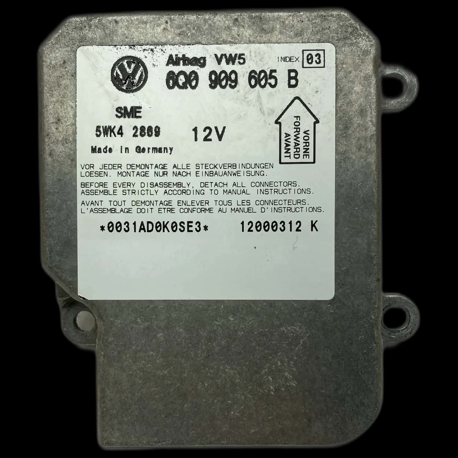 Volkswagen Passat B5 3B airbag-regeleenheid reparatie