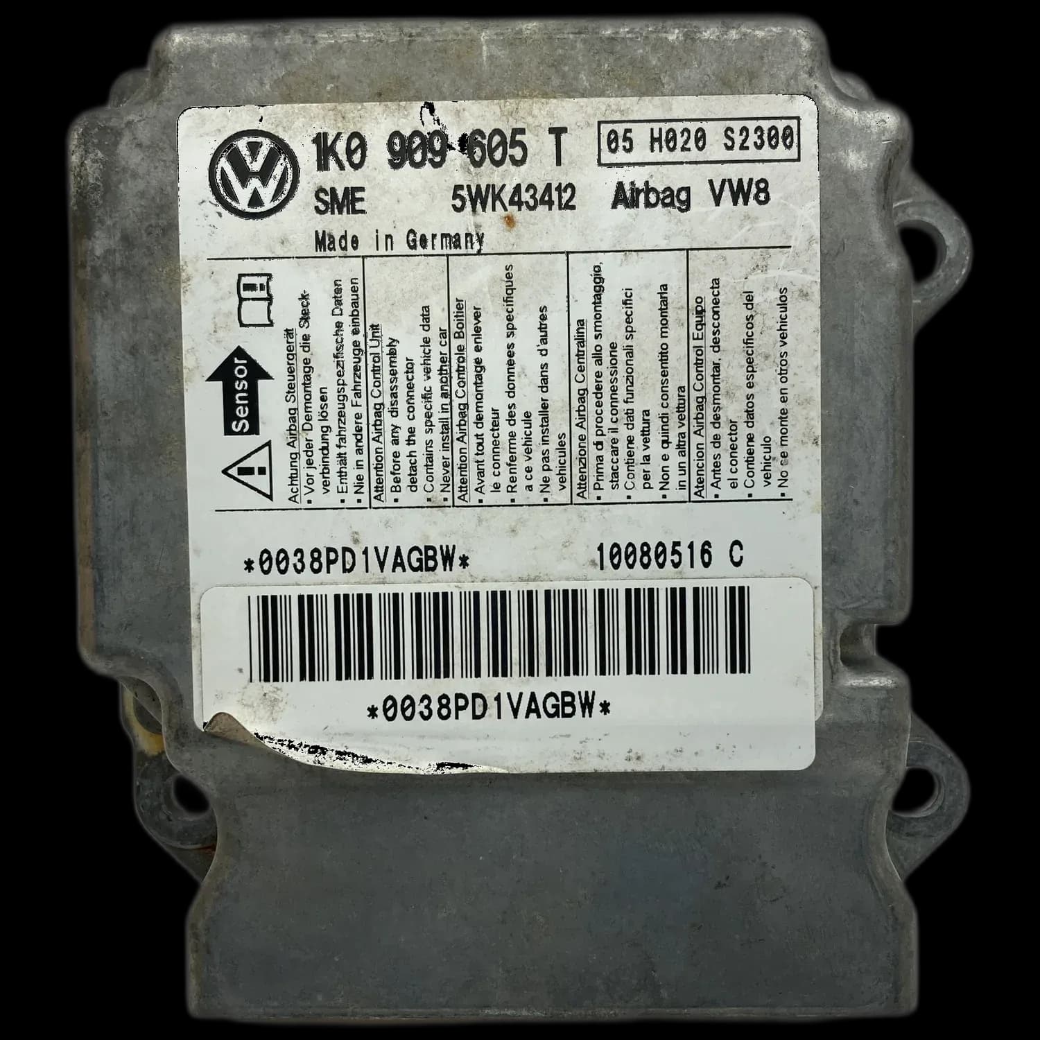Volkswagen Golf Variant Mk5 airbag-regeleenheid reparatie