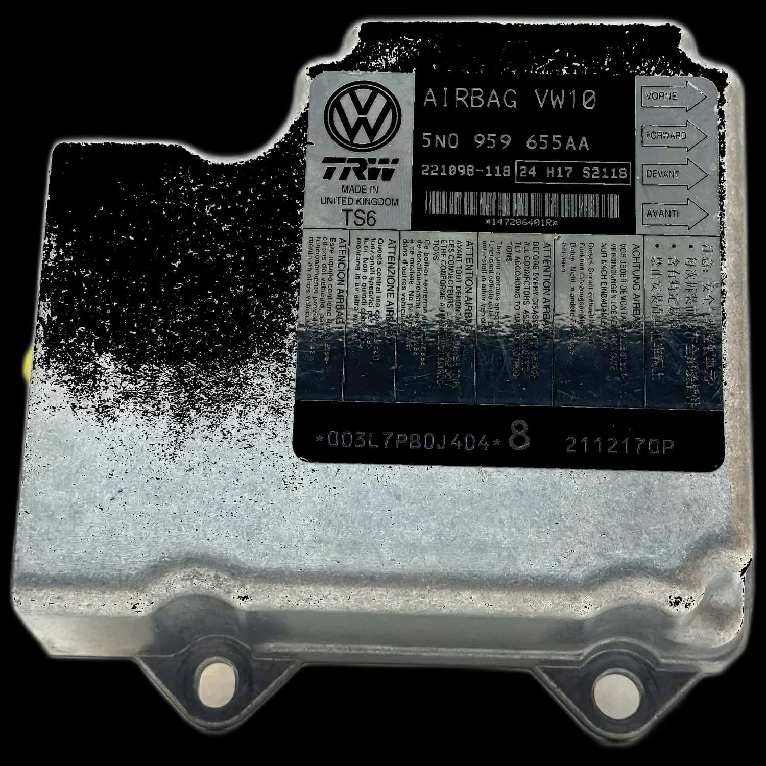 Volkswagen Passat CC 35 airbag-regeleenheid reparatie