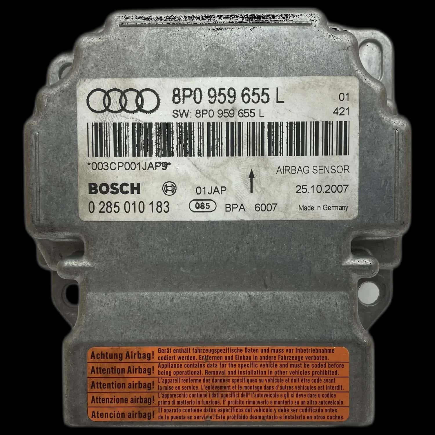 Audi S3 8P airbag-regeleenheid reparatie