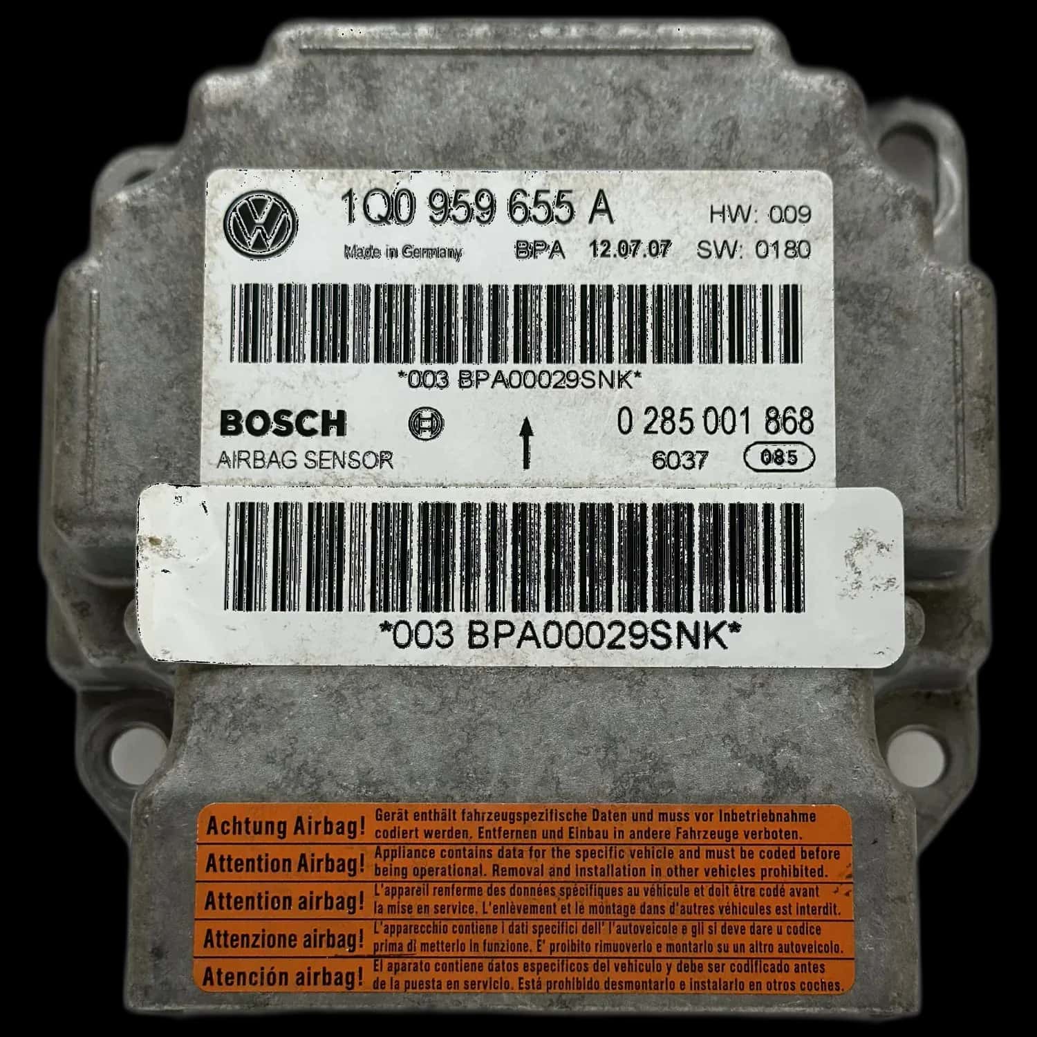 Volkswagen Eos 1F airbag-regeleenheid reparatie