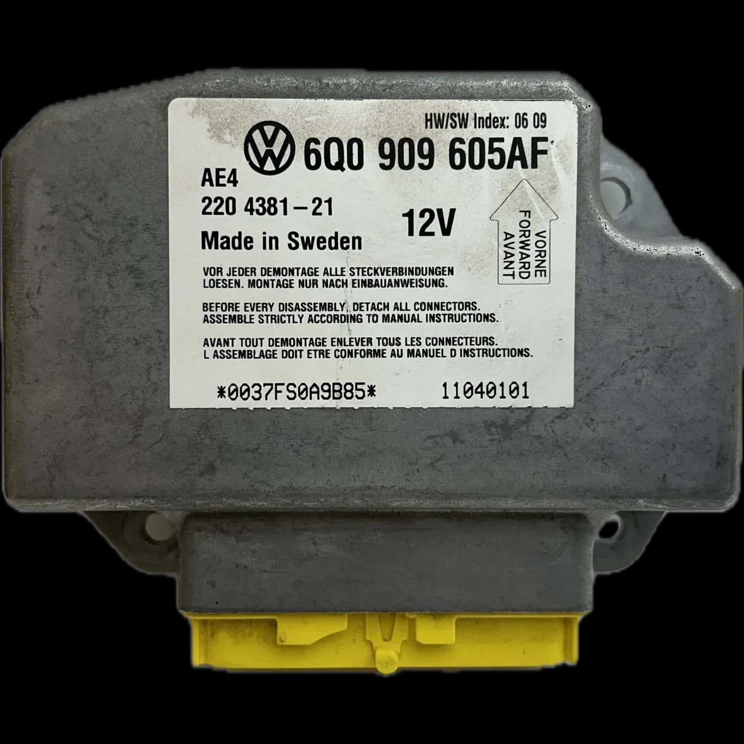 Volkswagen New Beetle airbag-regeleenheid reparatie