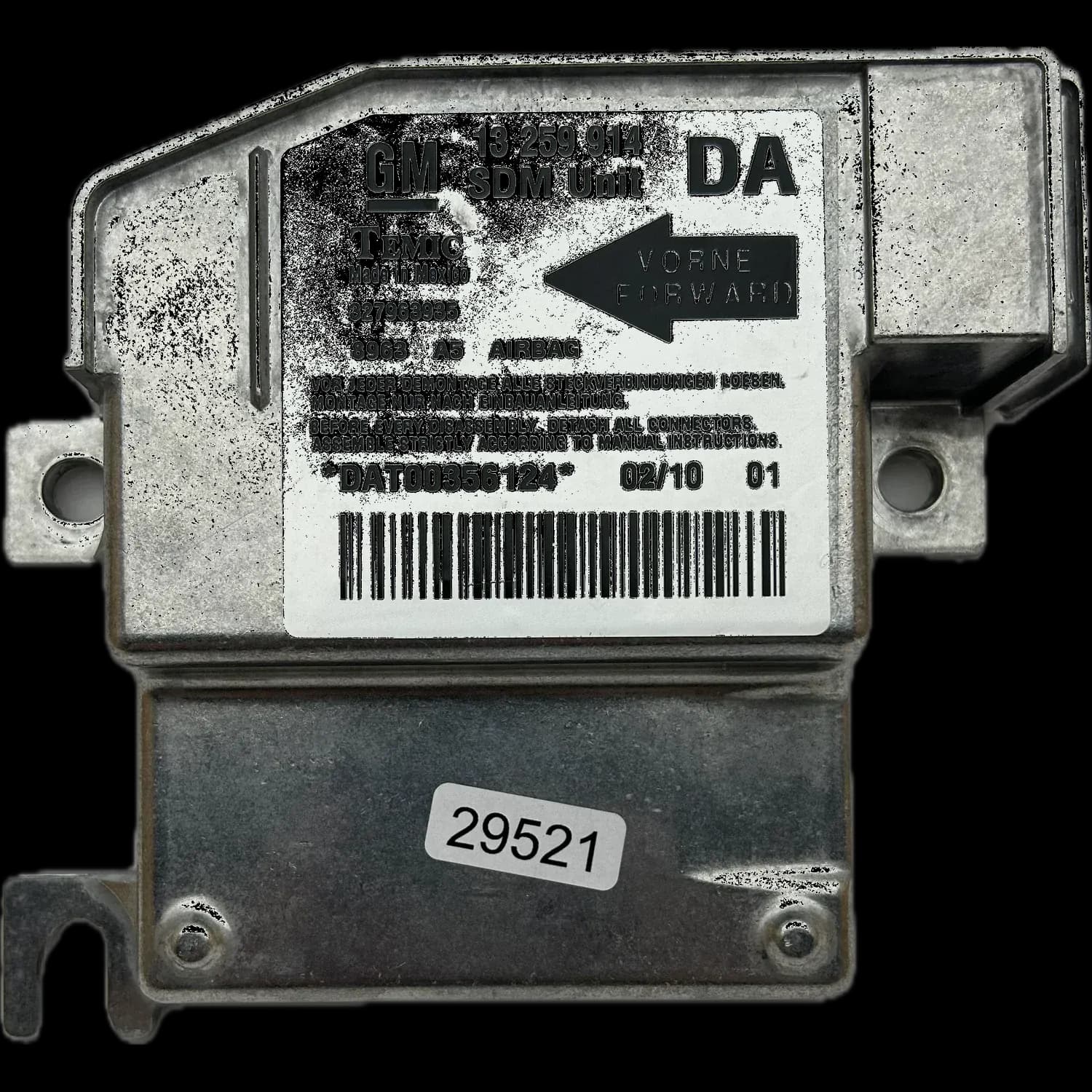Opel Combo C airbag-regeleenheid reparatie