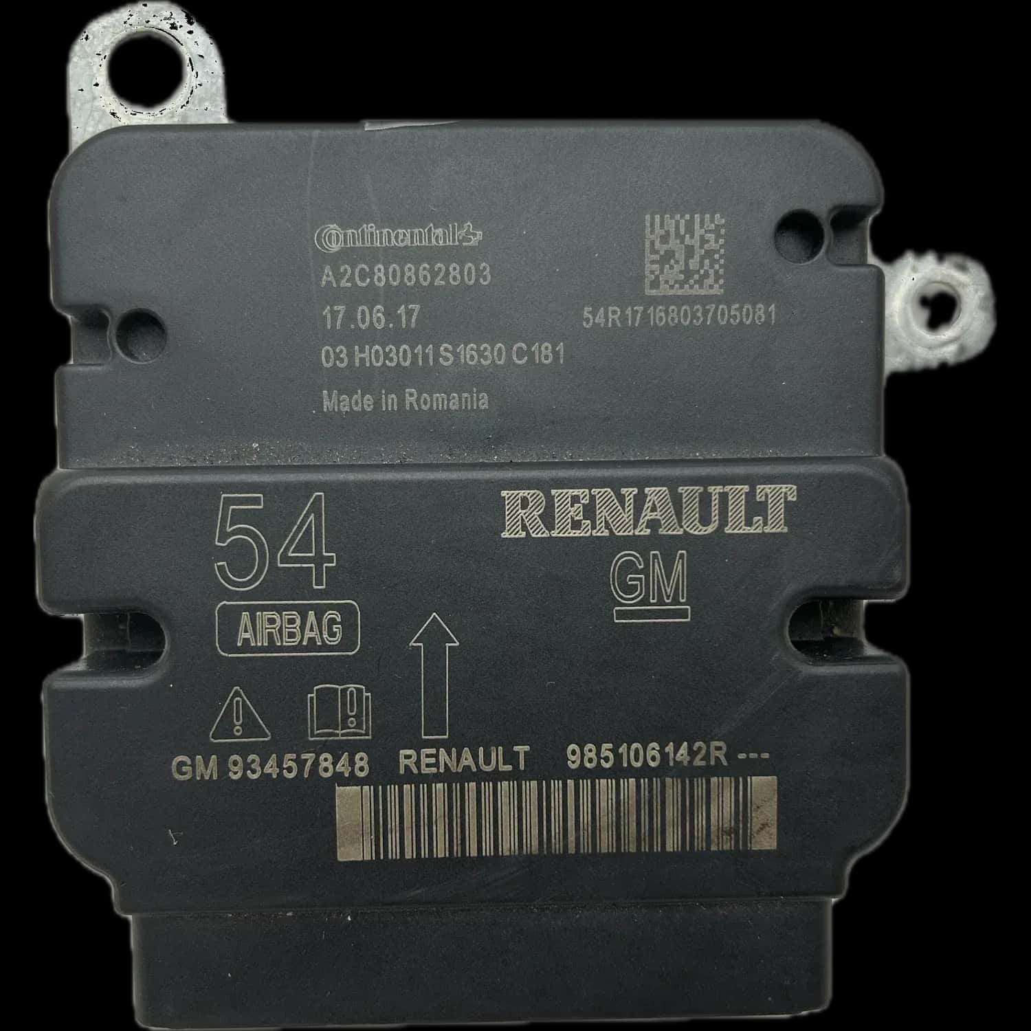 Renault Trafic III airbag-regeleenheid reparatie