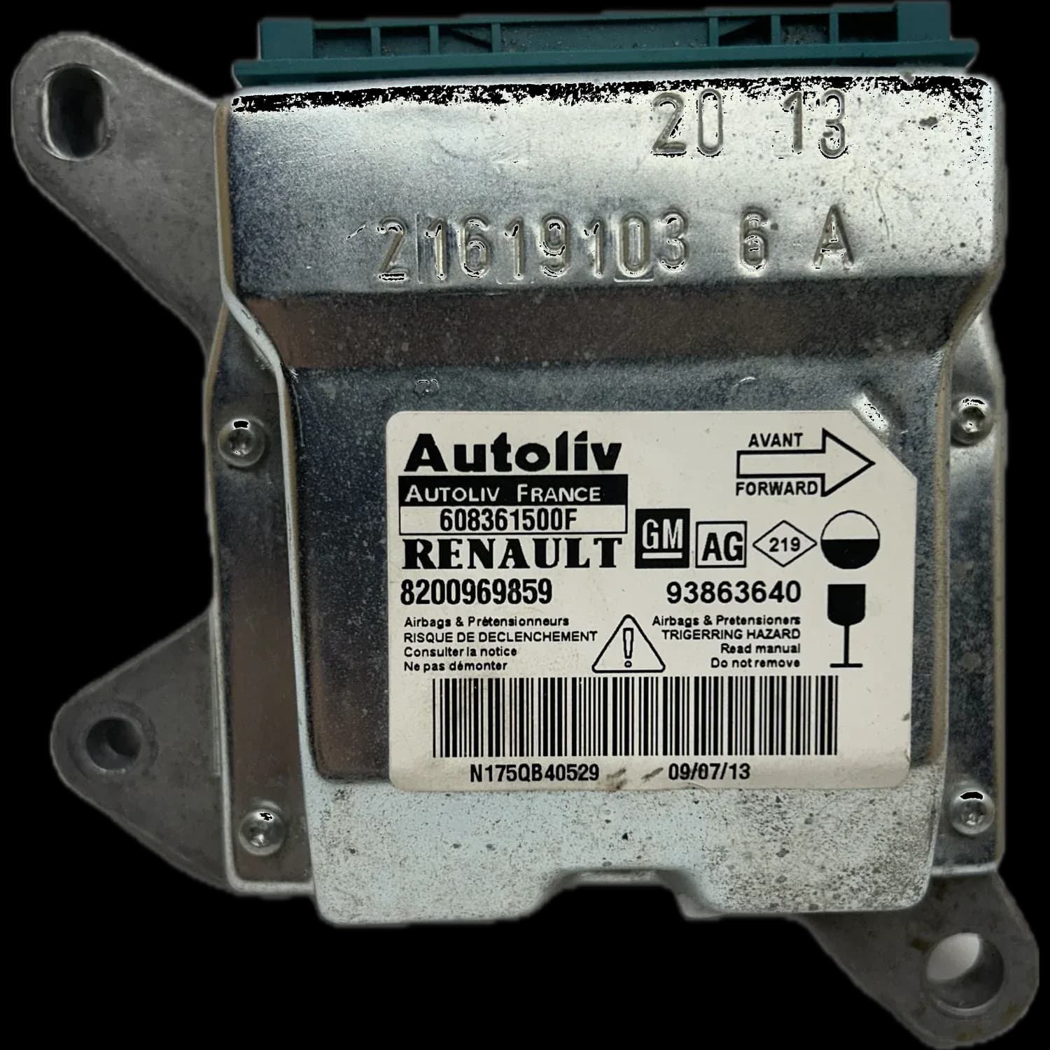 Renault Trafic II airbag-regeleenheid reparatie
