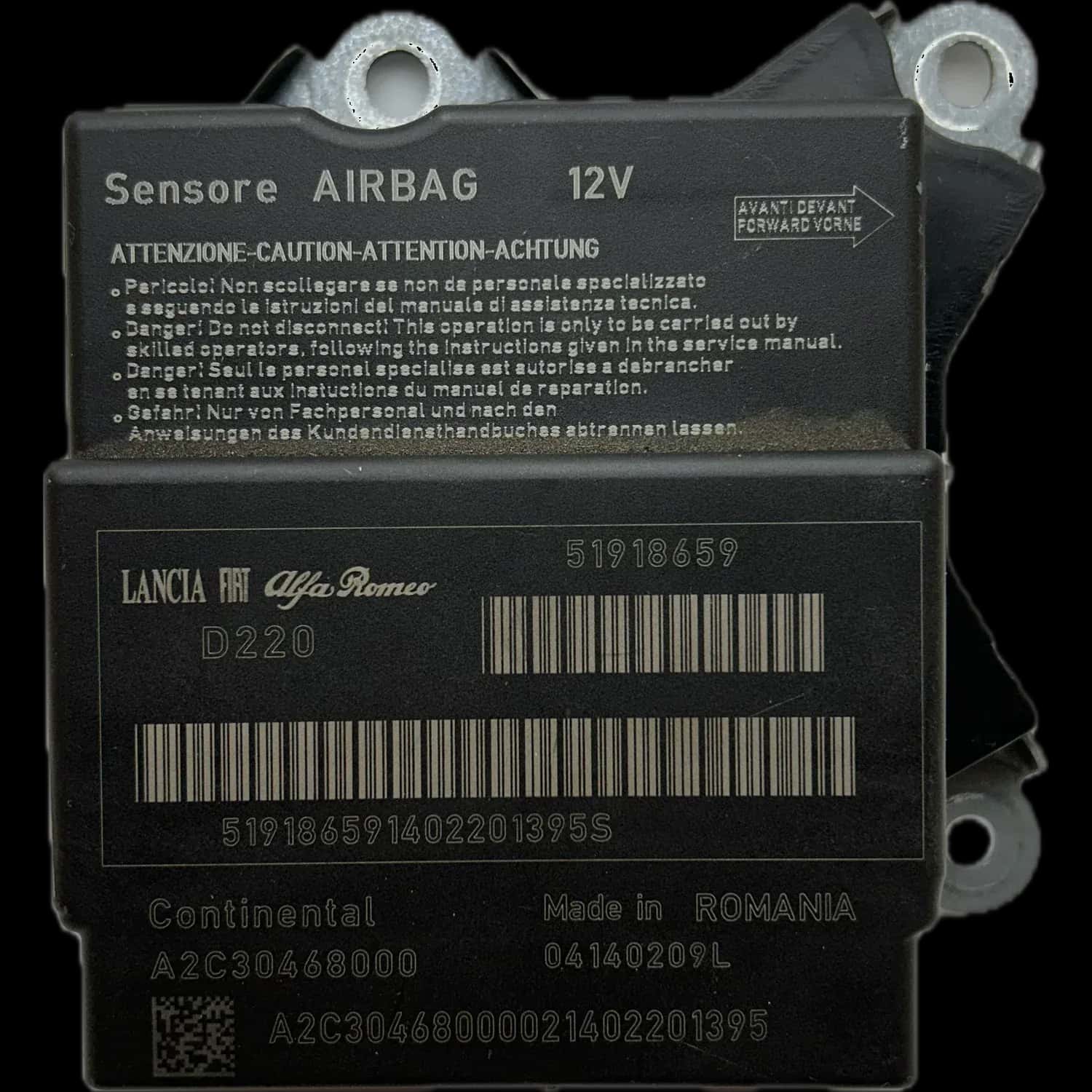 Fiat 500 330 airbag-regeleenheid reparatie