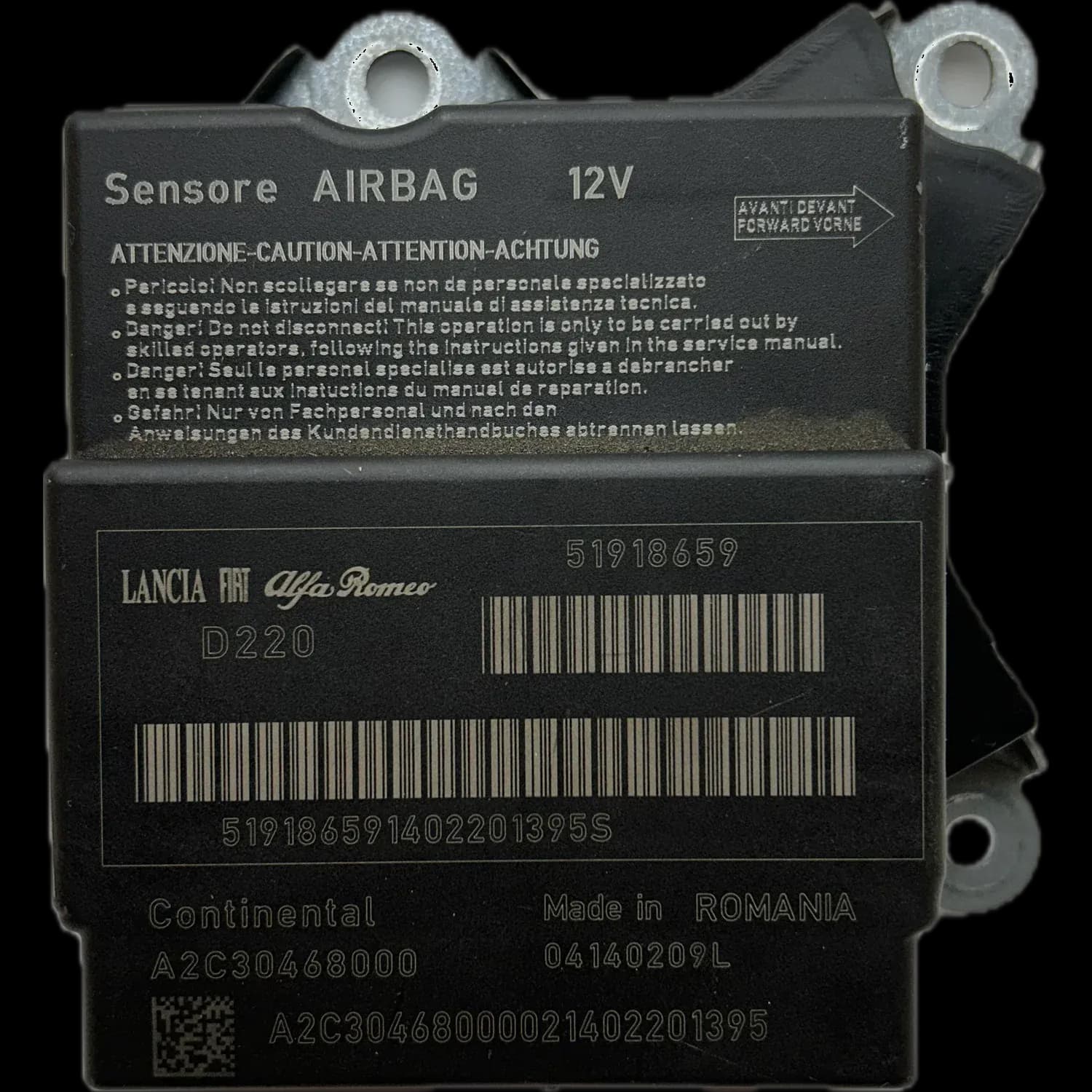 Fiat 500 330 airbag-regeleenheid reparatie