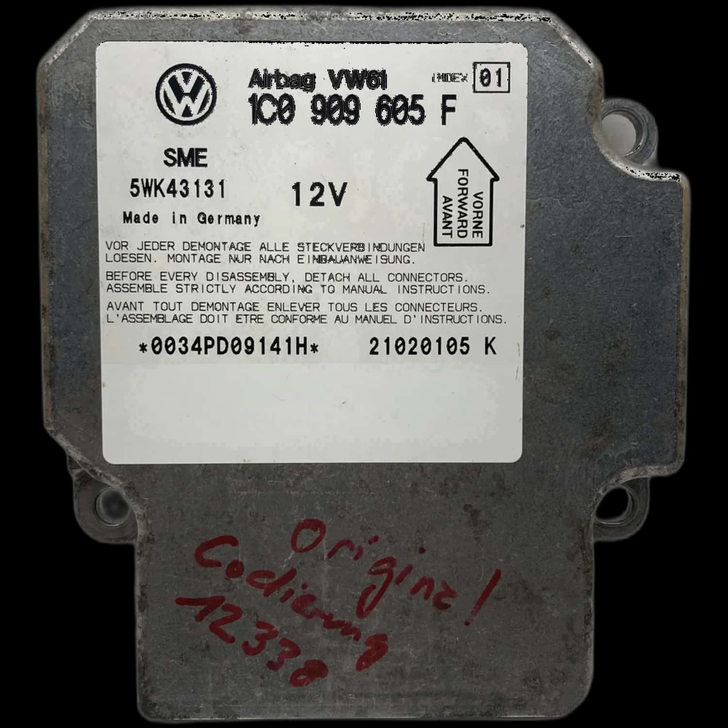 Skoda Superb Mk1 airbag-regeleenheid reparatie