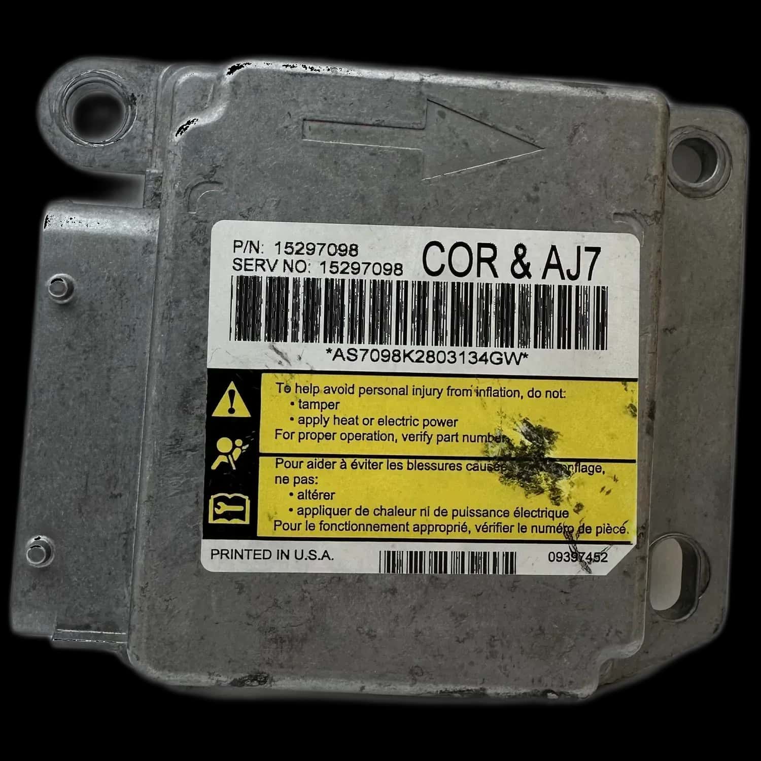 Chevrolet Corvette C6 airbag-regeleenheid reparatie