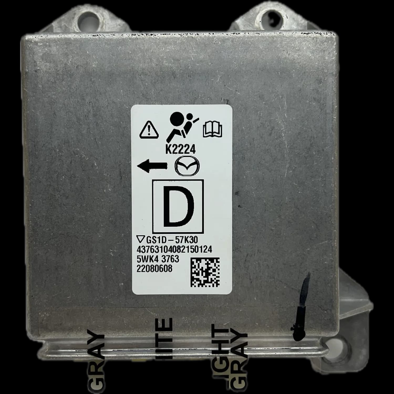 Airbagcomputer GS1D-57-K30A, Etiket