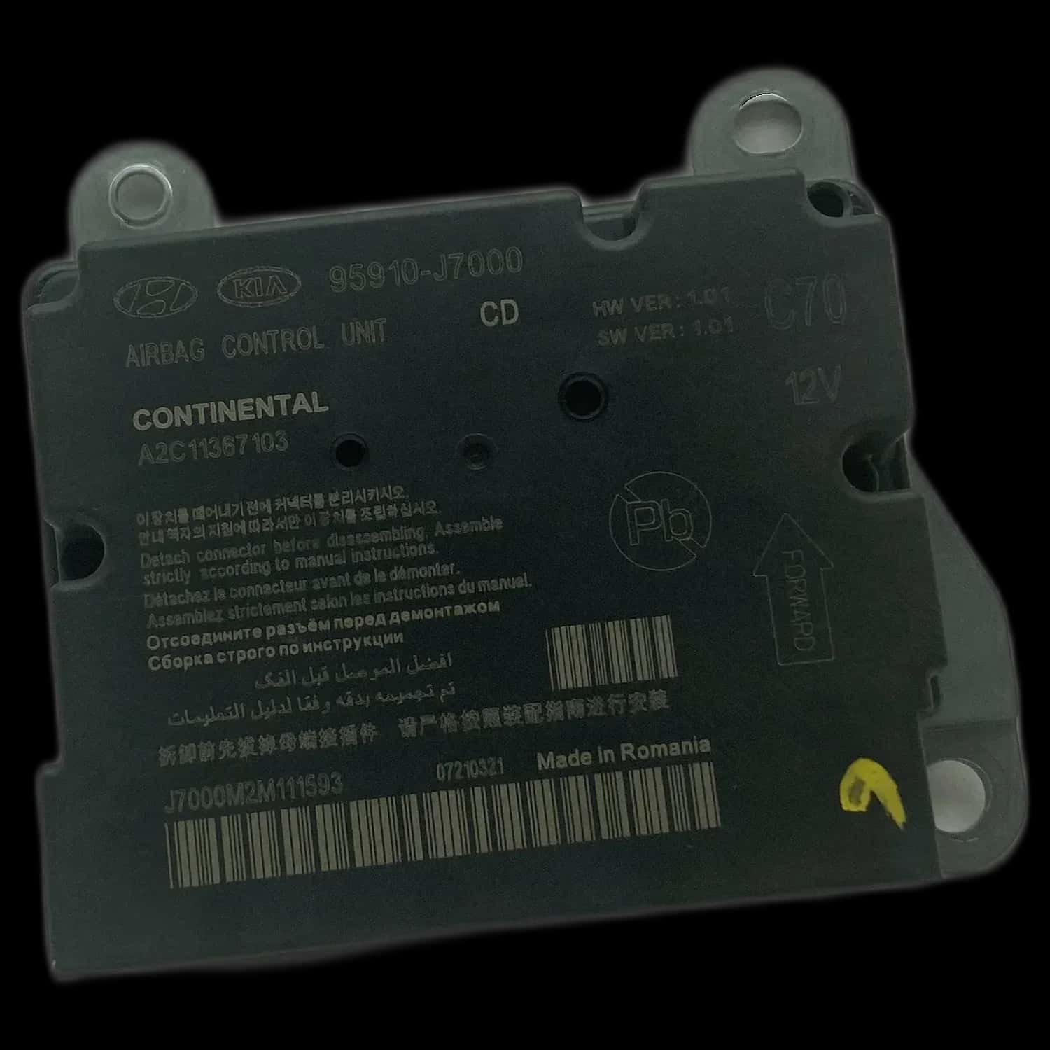 Kia cee'd CD airbag-regeleenheid reparatie