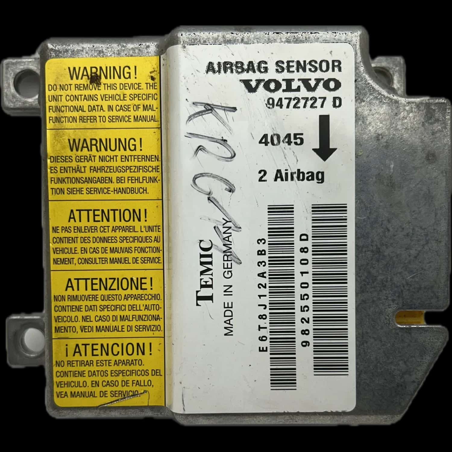 Volvo V70 Serie 1 Airbag-regeleenheid reparatie