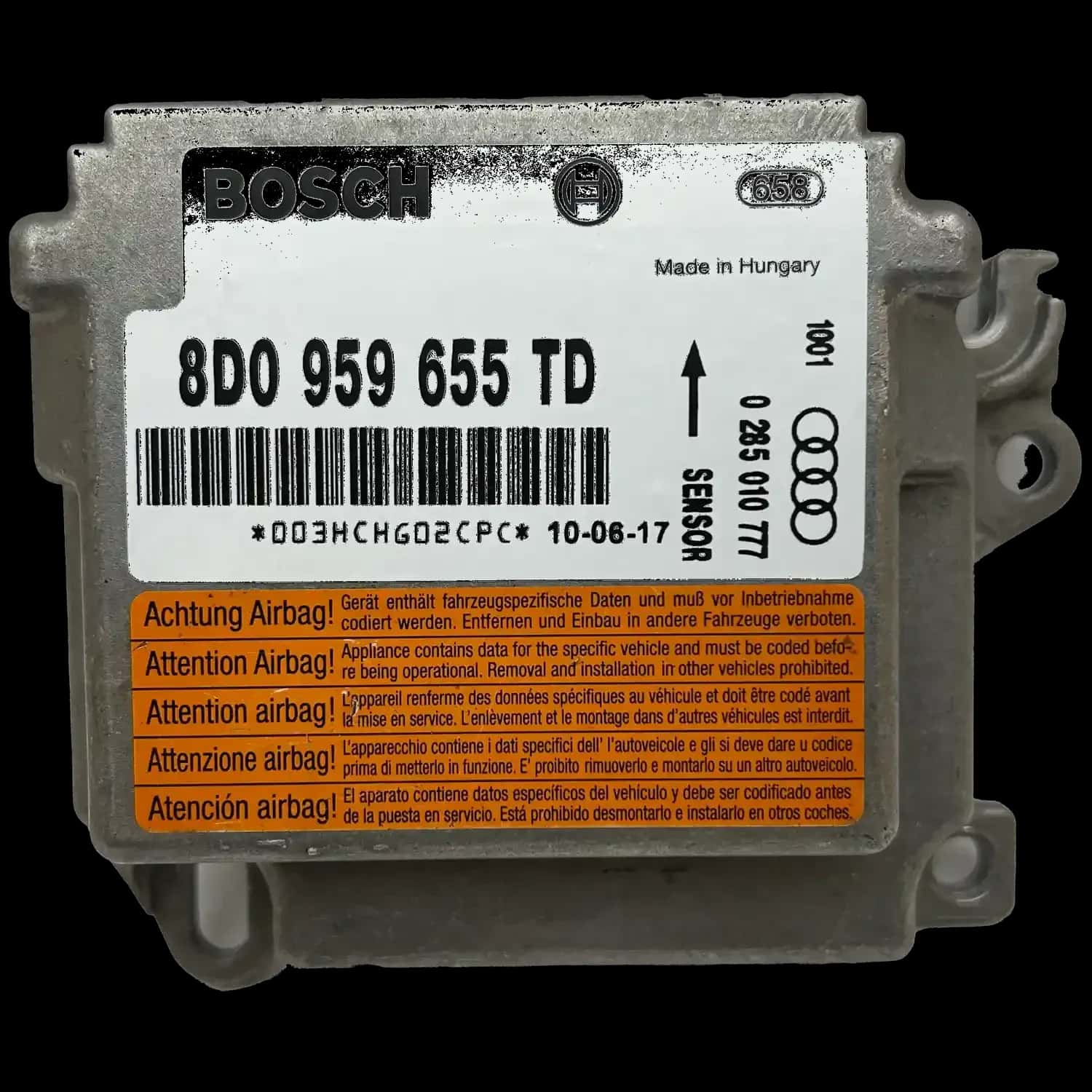 8D0 959 655 TD airbag-regeleenheid vervangonderdeel