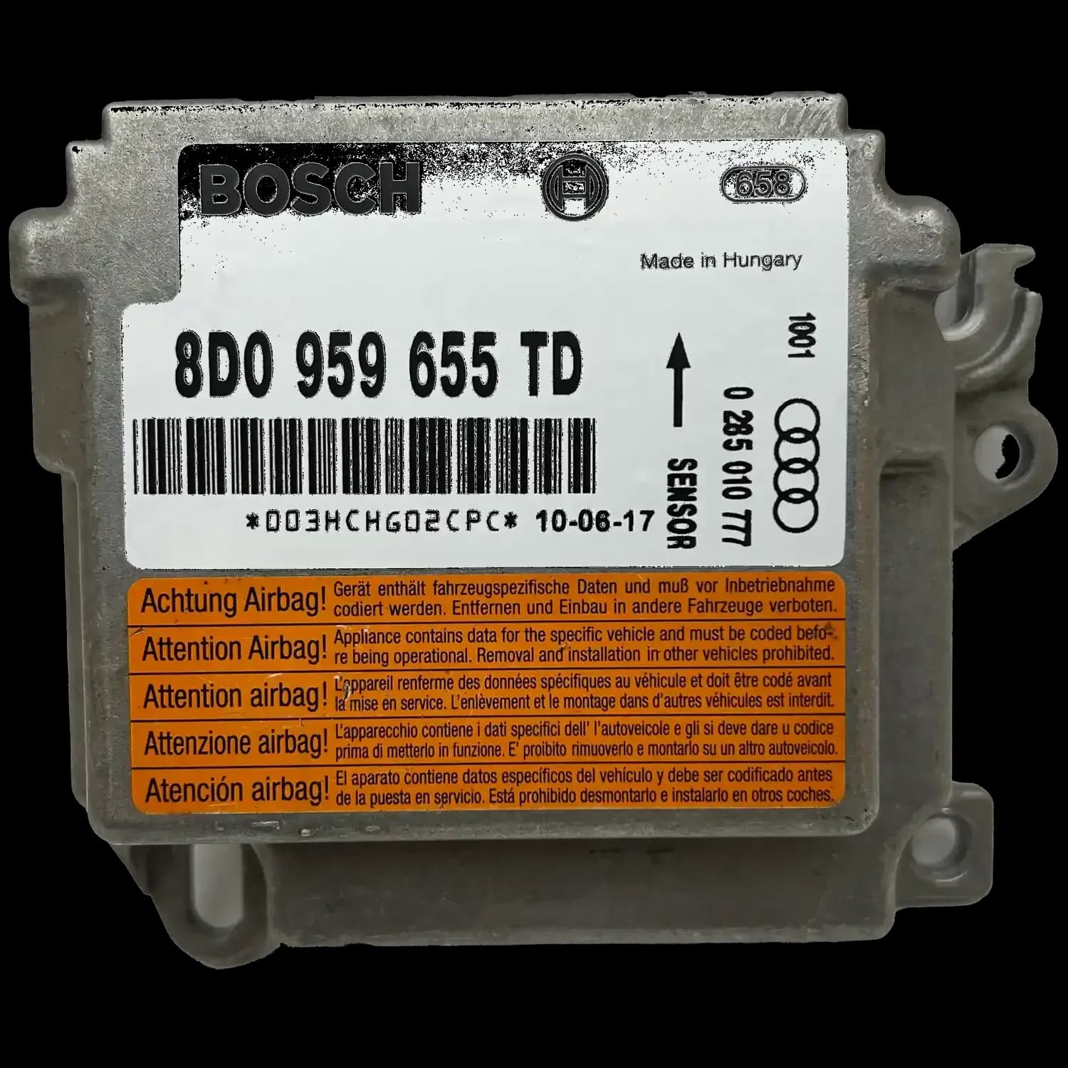 8D0 959 655 TD airbag-regeleenheid vervangonderdeel
