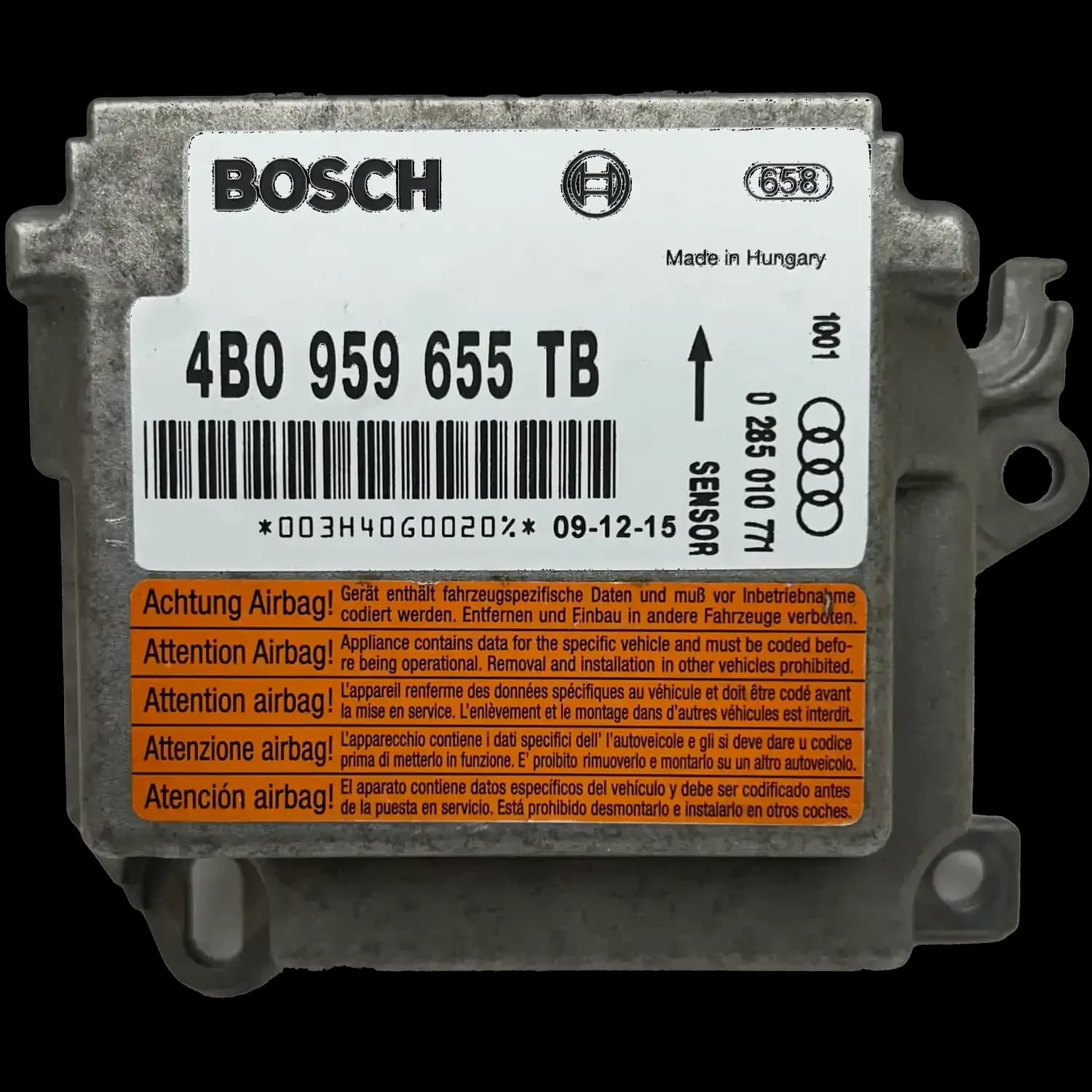 4B0 959 655 TB airbag-regeleenheid vervangingsonderdeel