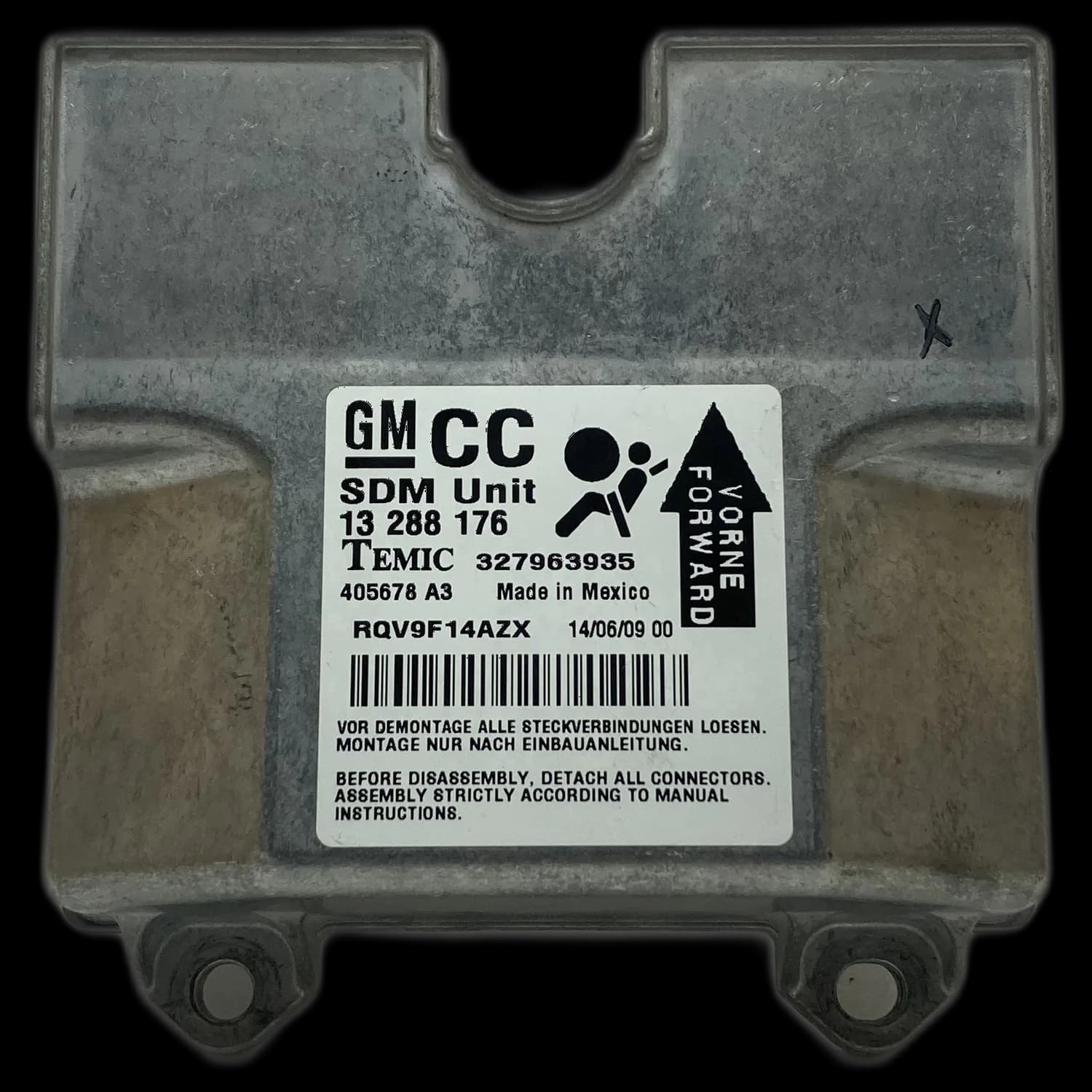 Airbag-regeleenheid 13 288 176 CC, Etiket