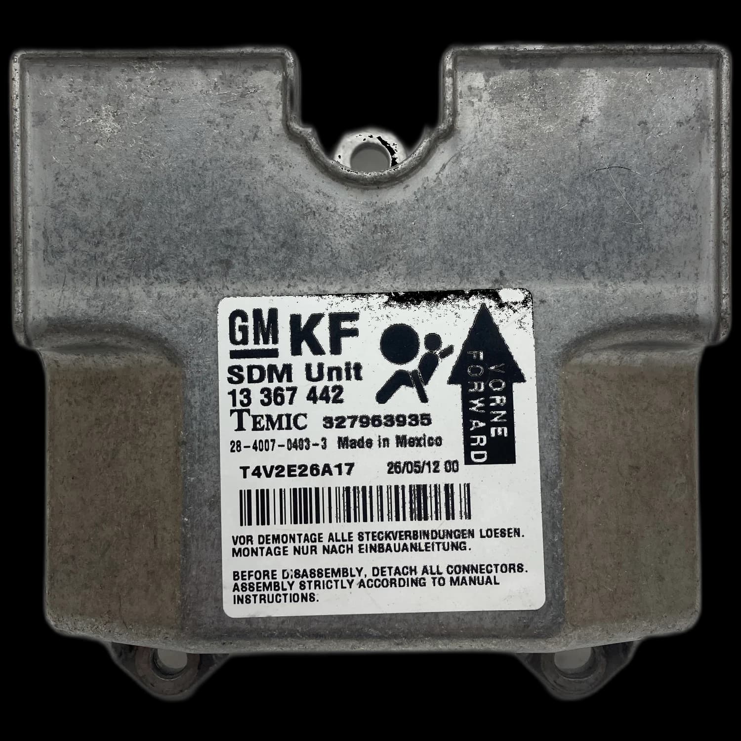 Airbag-regeleenheid 13 367 442 KF, Etiket