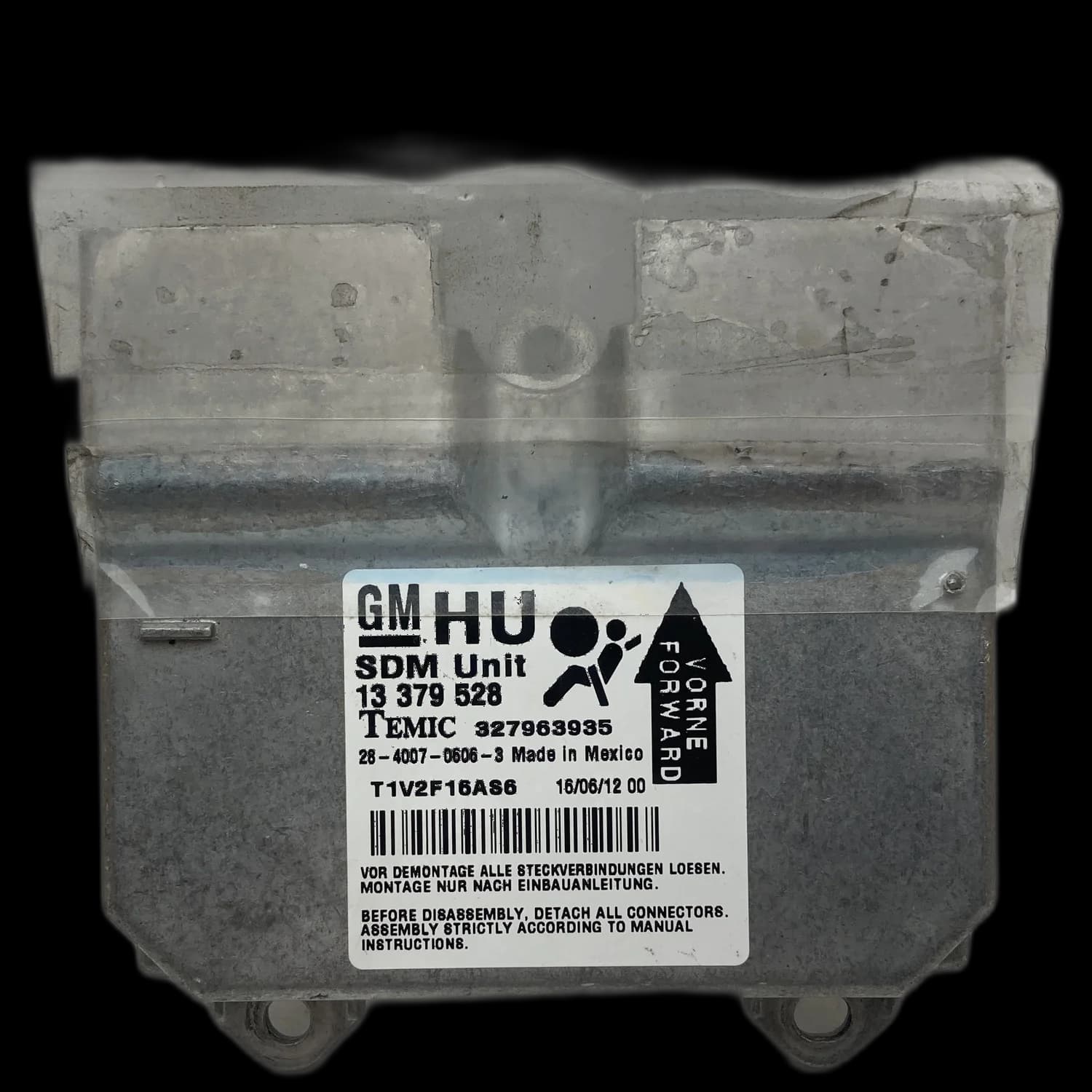 Airbagcomputer 13379528 HU, Etiket
