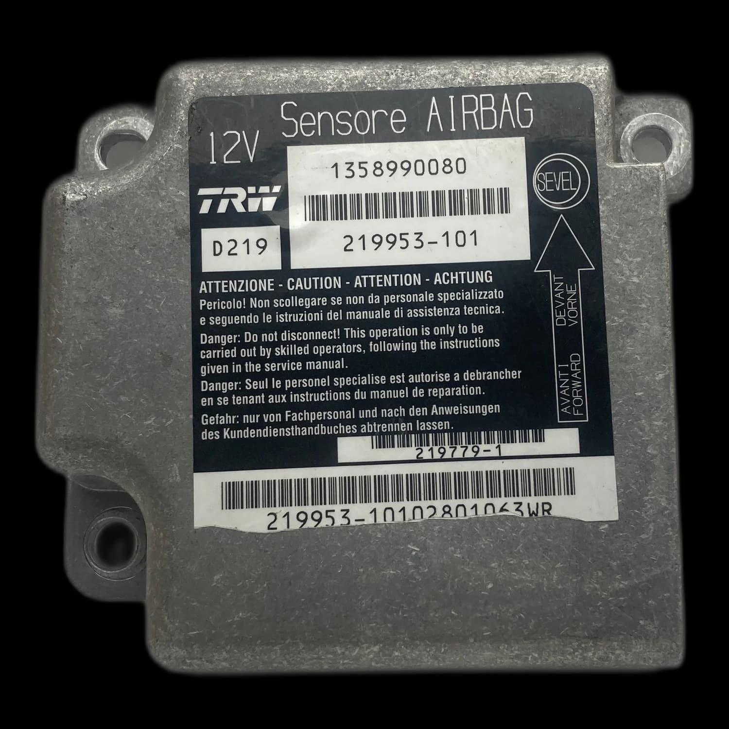 Airbag-regeleenheid 01358990080, Etiket
