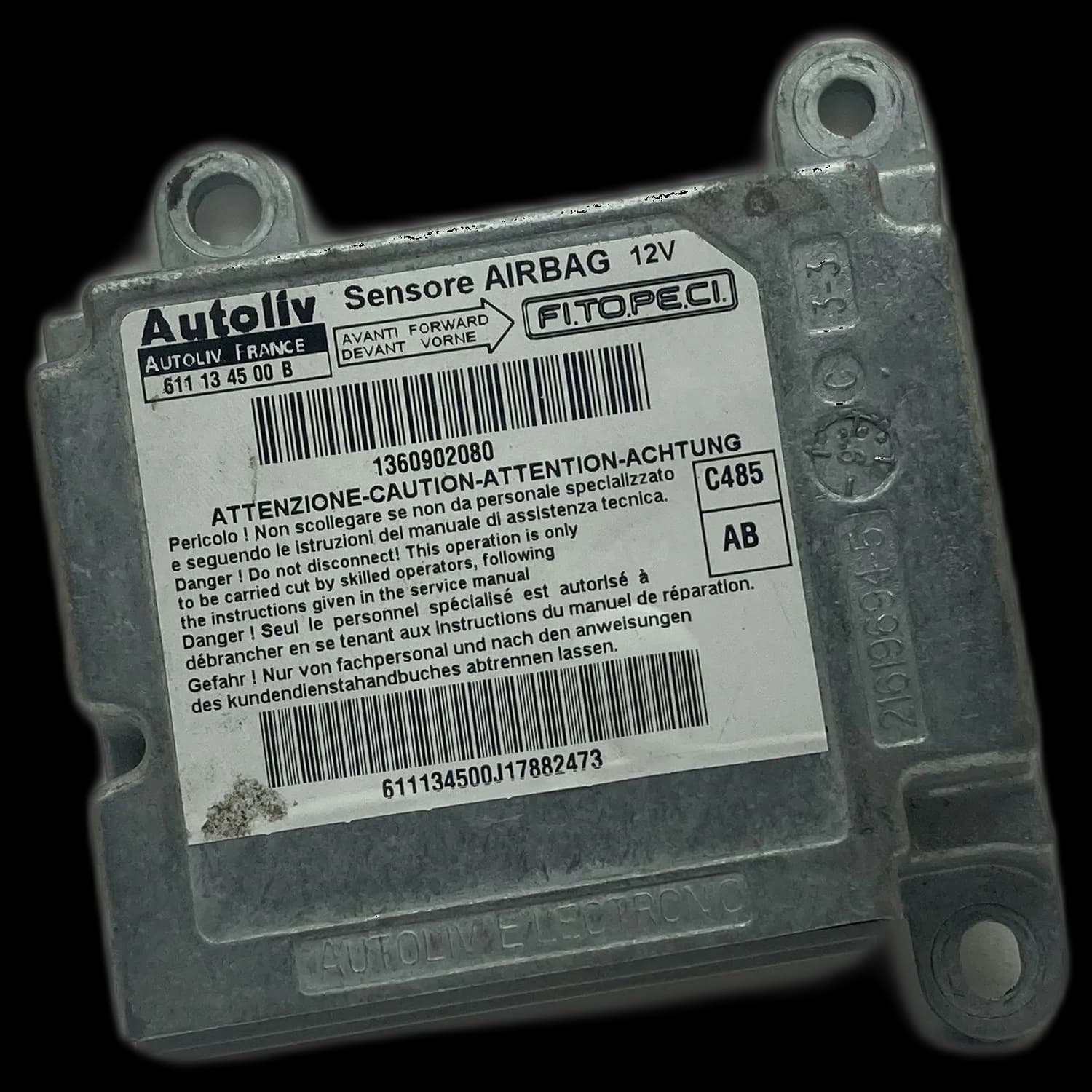 Airbagcomputer 1360902080, Etiket
