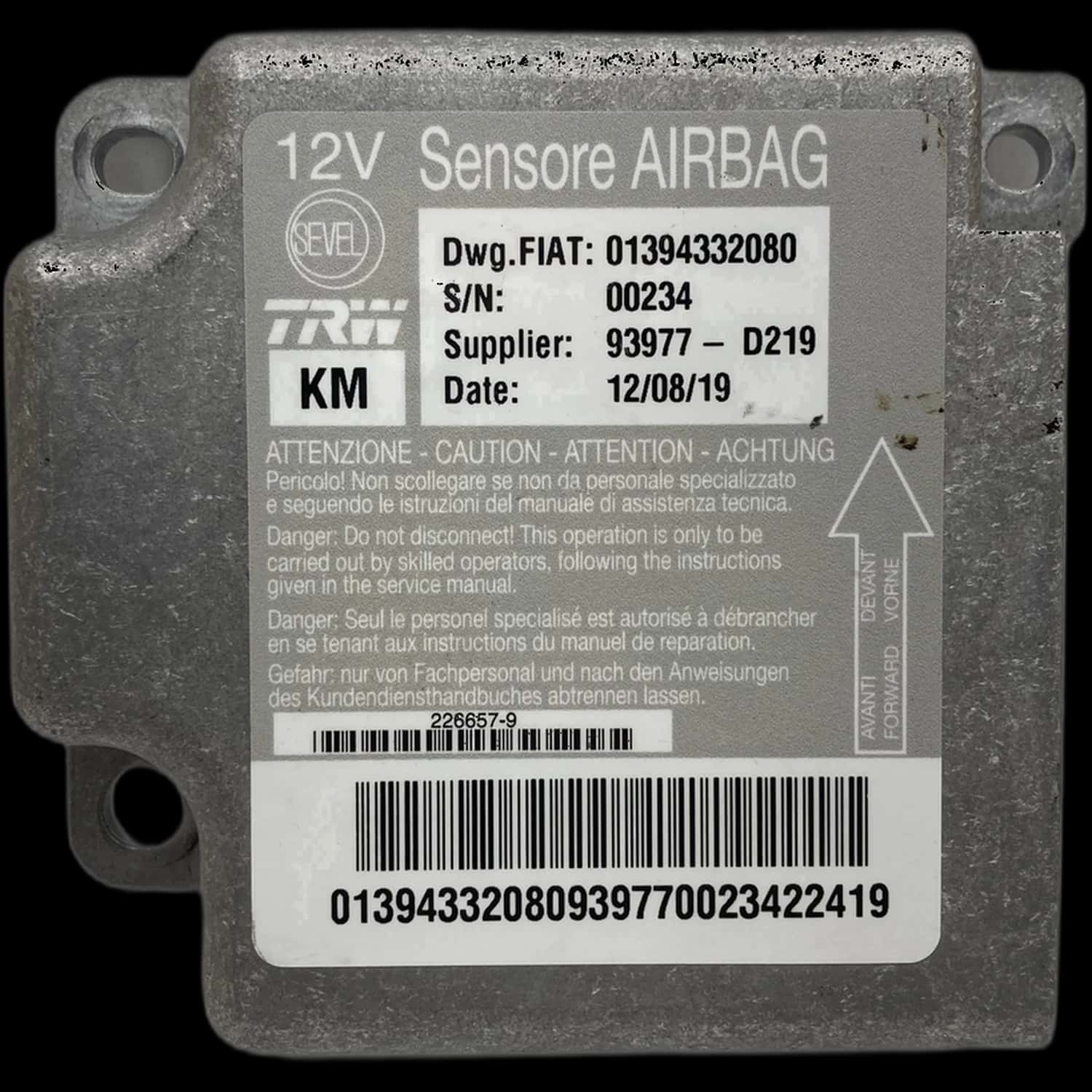 Fiat Ducato 250 airbag-regeleenheid reparatie