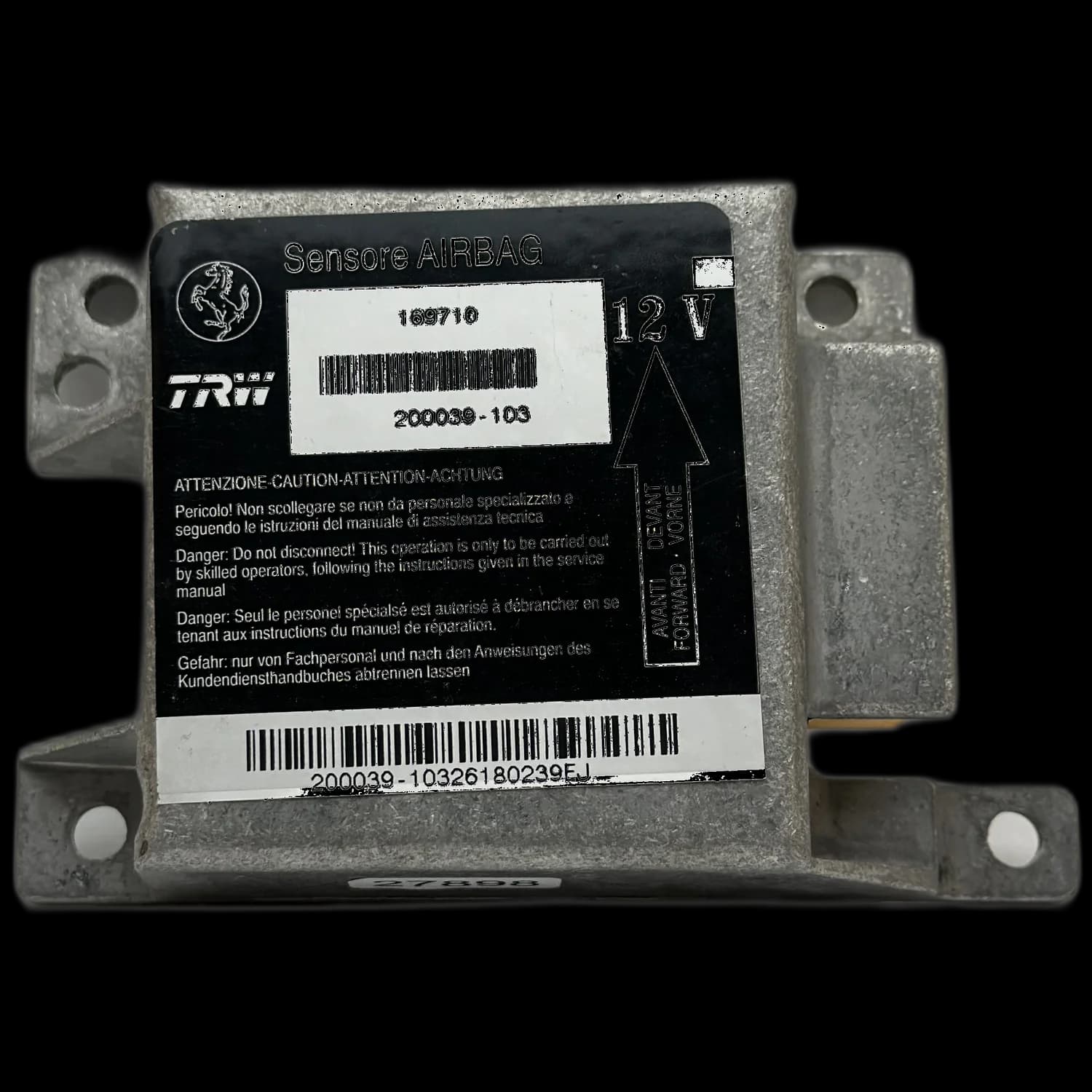 Airbagcomputer 169710, Etiket