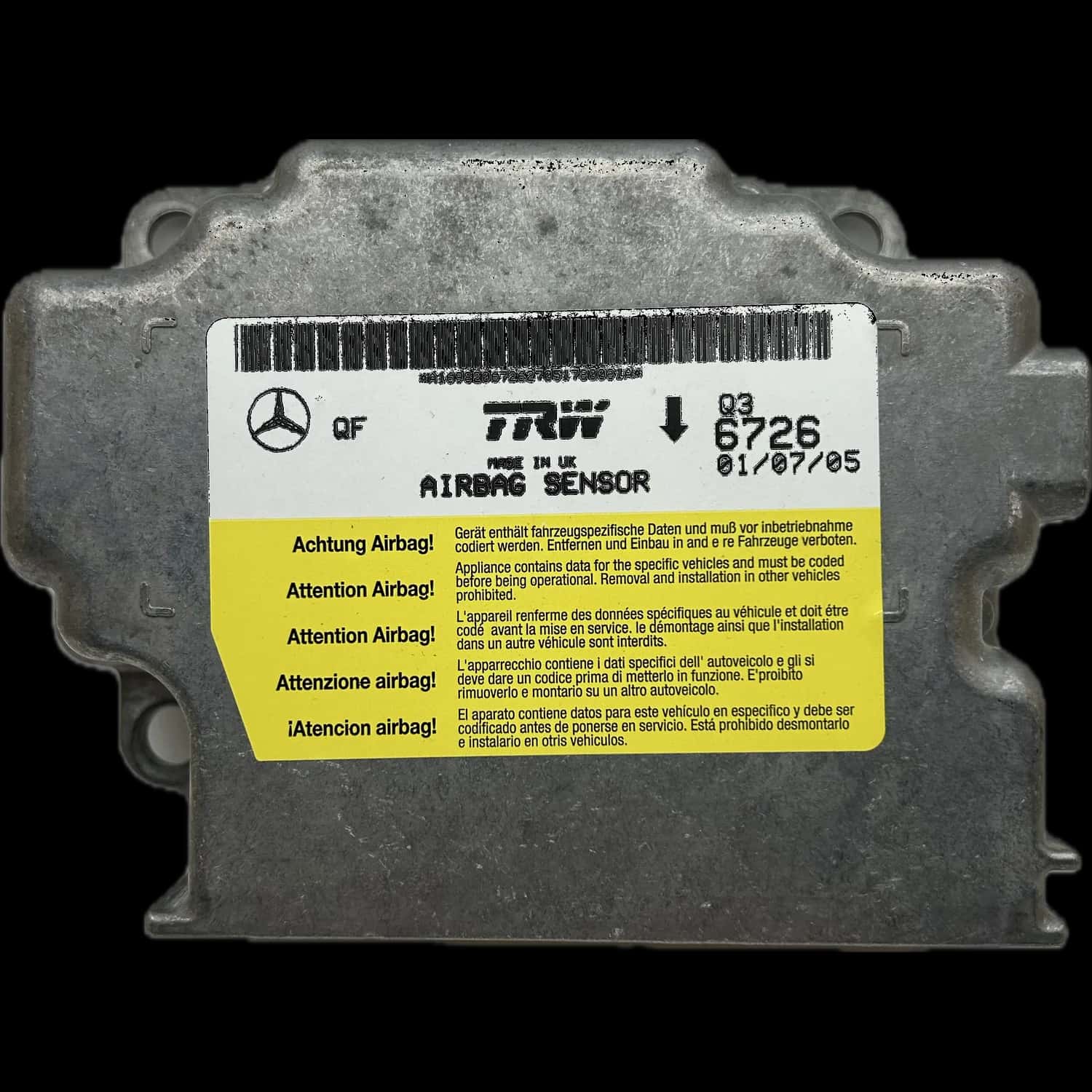 Mercedes-Benz B-Klasse W245 airbag-regeleenheid reparatie