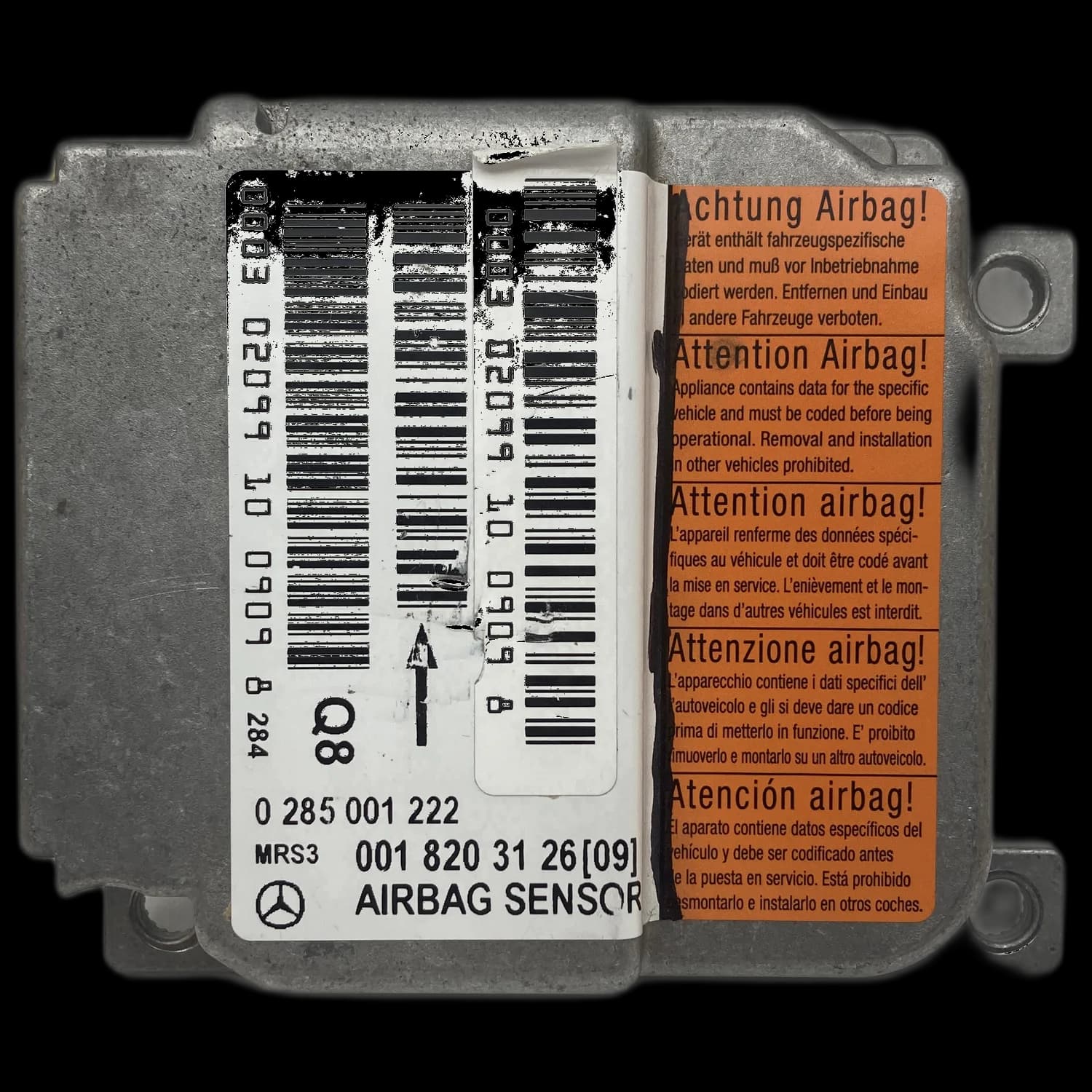 Airbagcomputer 0018203126(09), Etiket