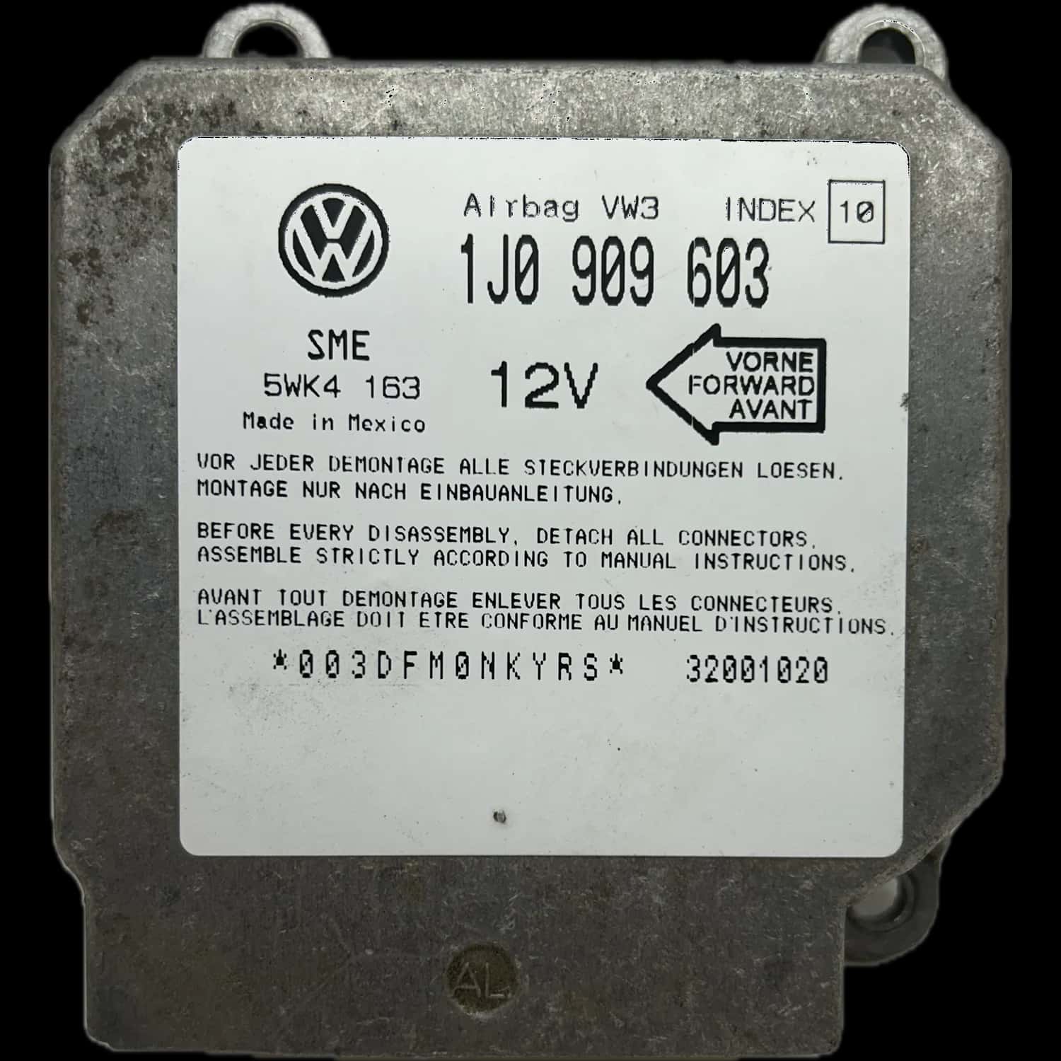 Volkswagen Transporter T4 airbag-regeleenheid reparatie