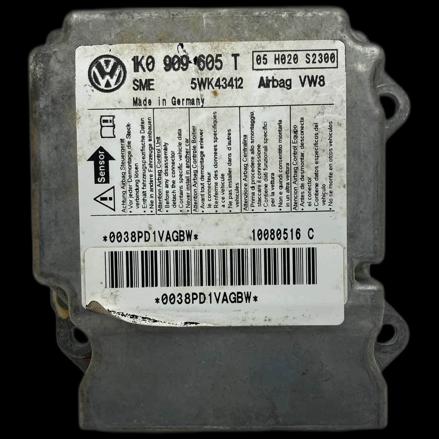 Volkswagen Golf 5 (1K) airbag-regeleenheid reparatie