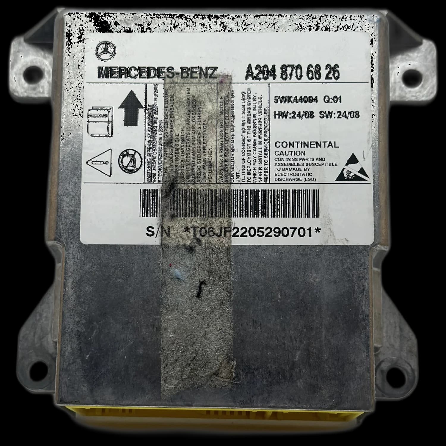 Airbagcomputer A204 870 68 26, Etiket