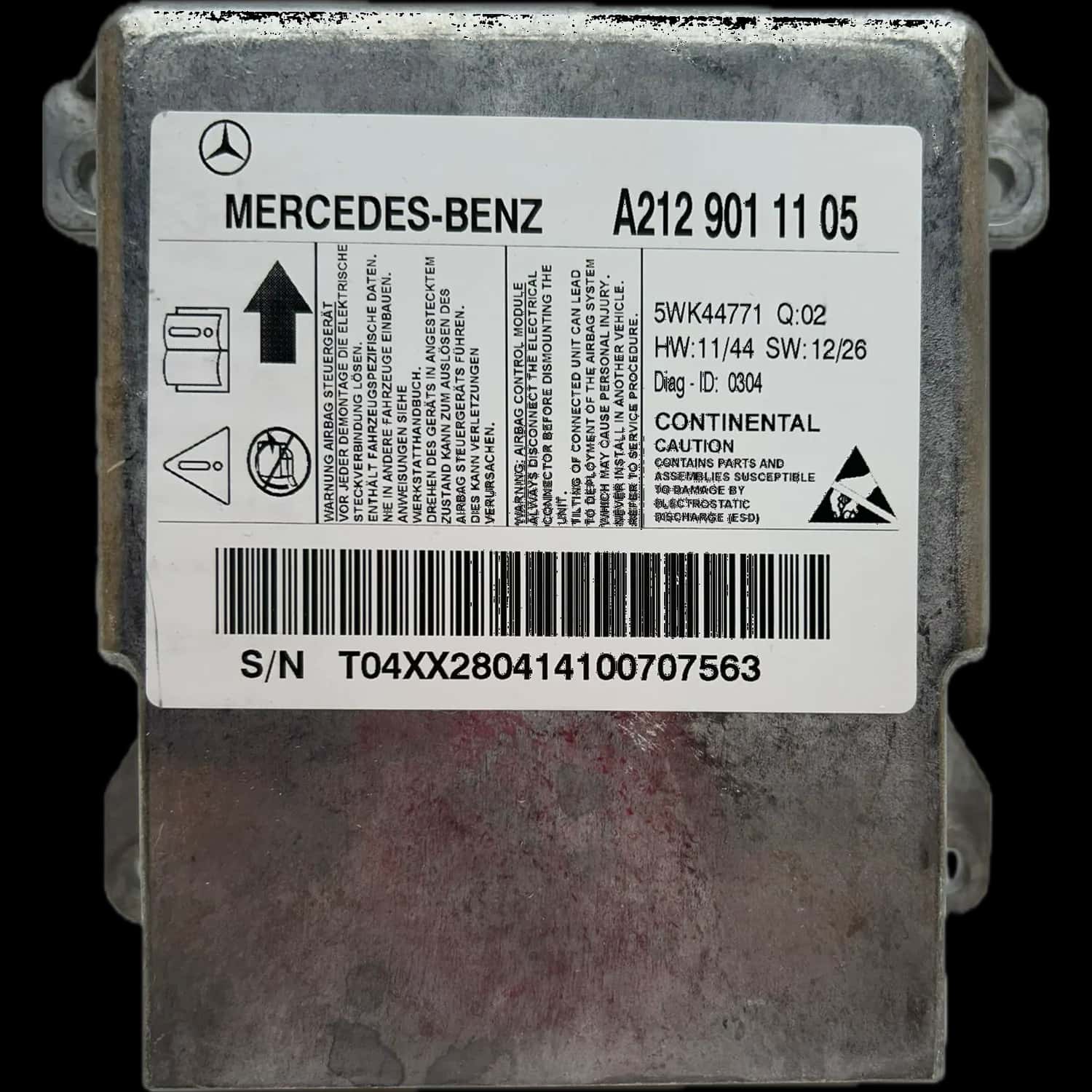 Mercedes-Benz E-Klasse W212 Limousine airbag-regeleenheid reparatie