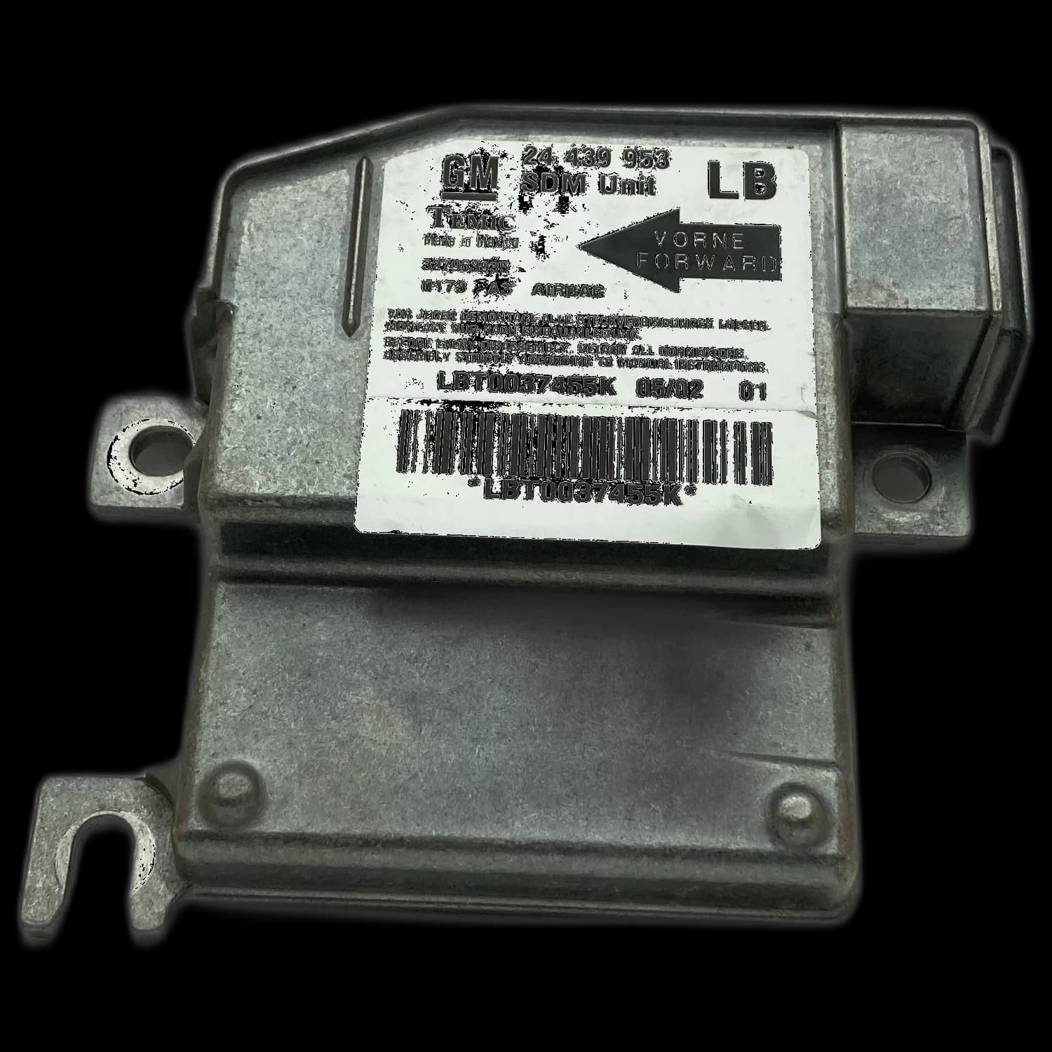 Airbagcomputer 24 439 953 LB, Etiket