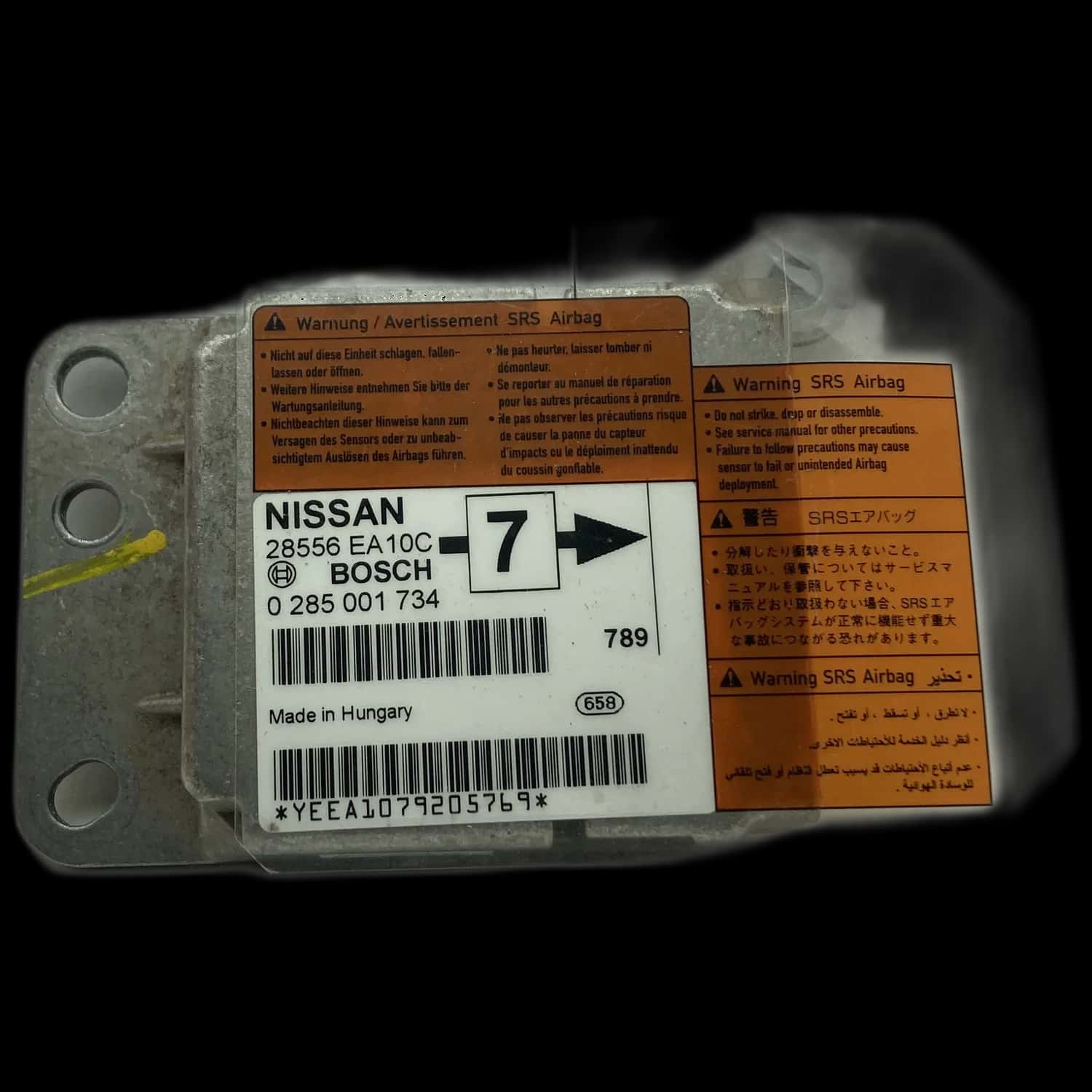 Nissan Navara D40 airbag-regeleenheid reparatie
