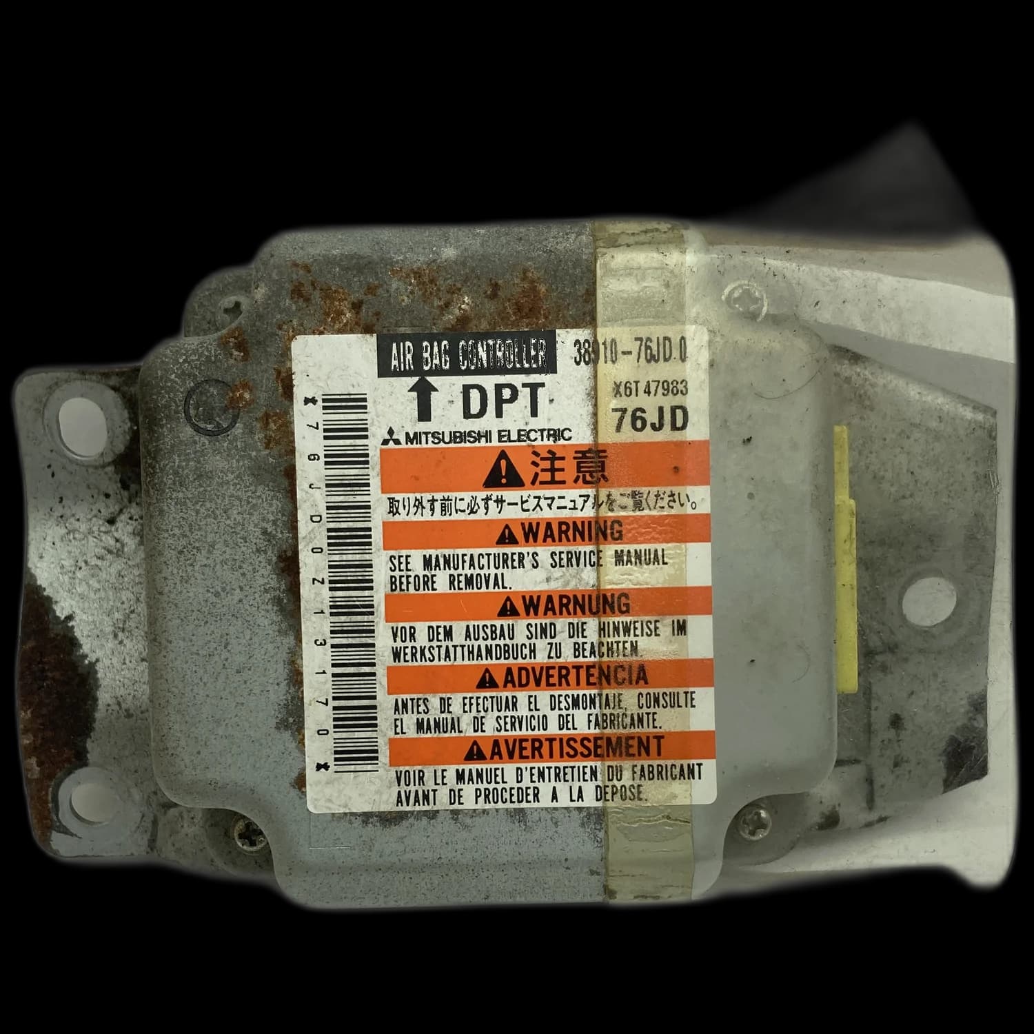 Airbagcomputer 38910-76JD 0, Etiket