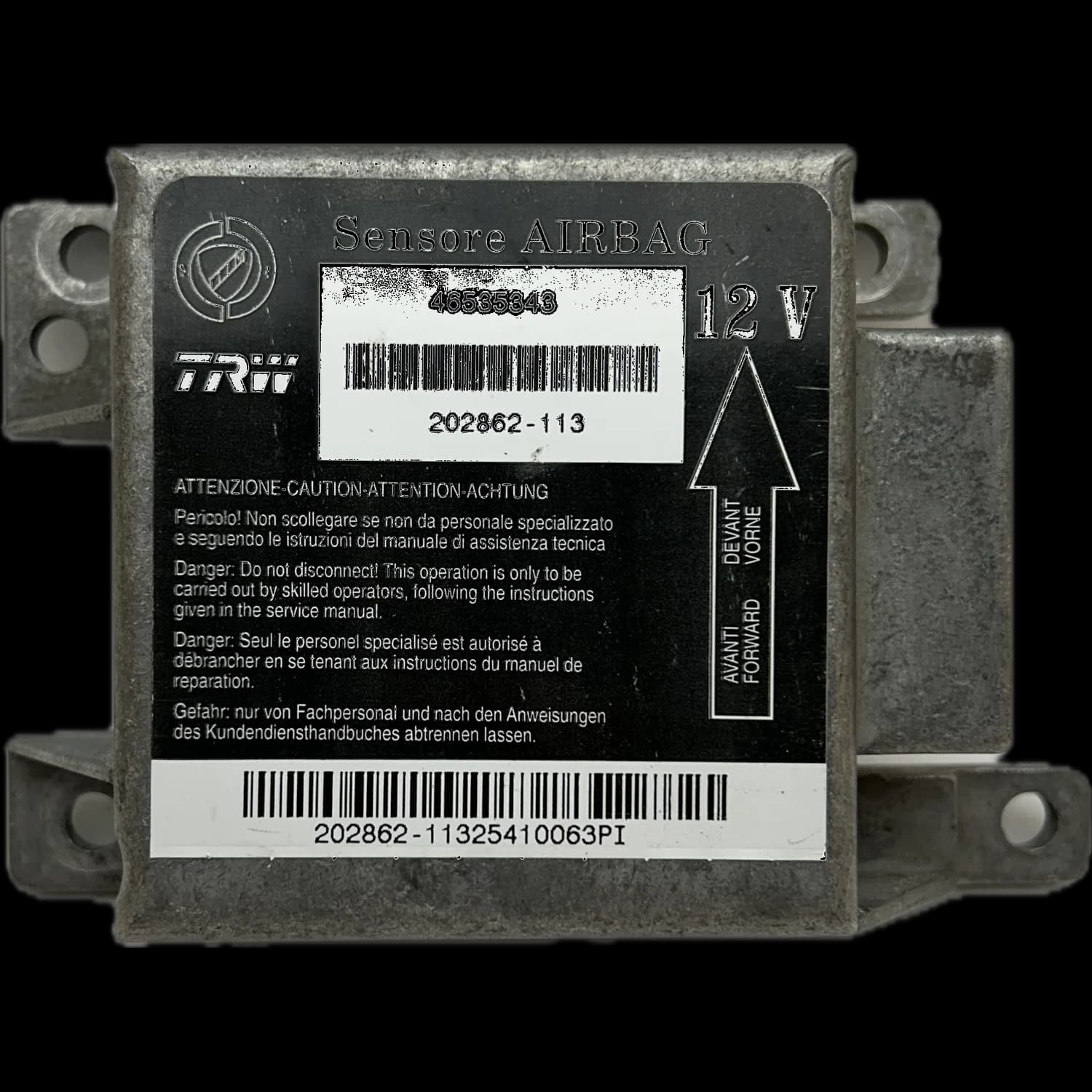 Airbag-regeleenheid 46535343, Etiket