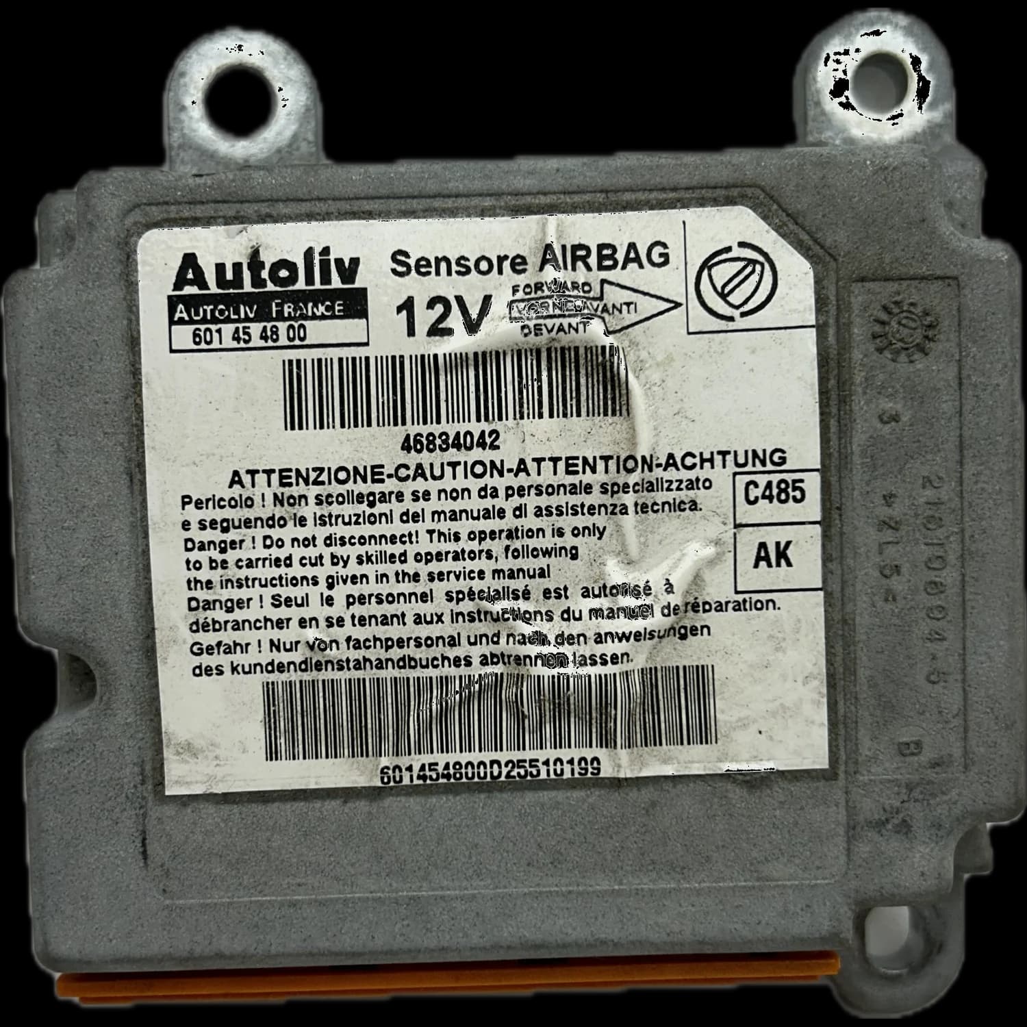 Airbagcomputer 46834042, Etiket