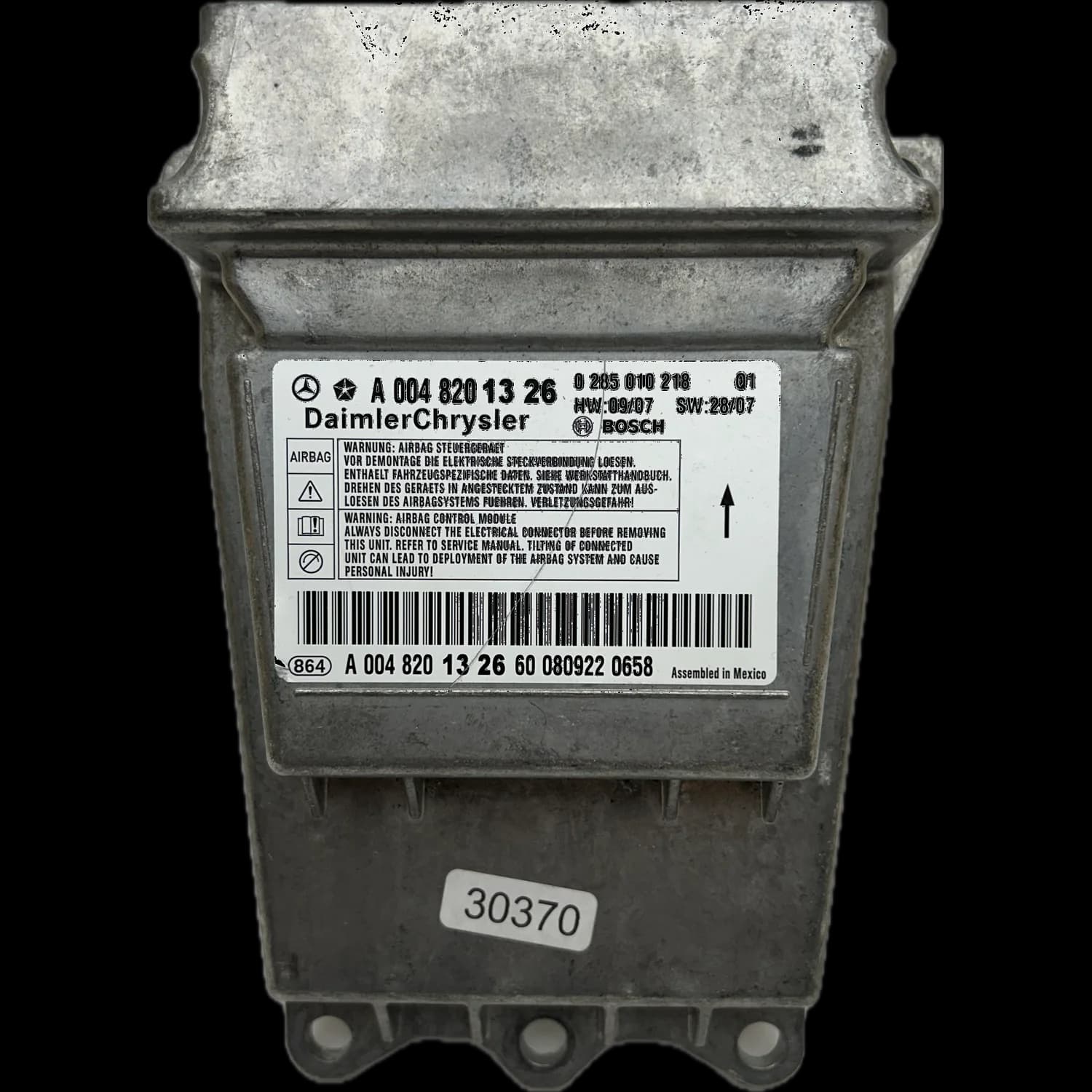 Airbagcomputer A0048201326, Etiket