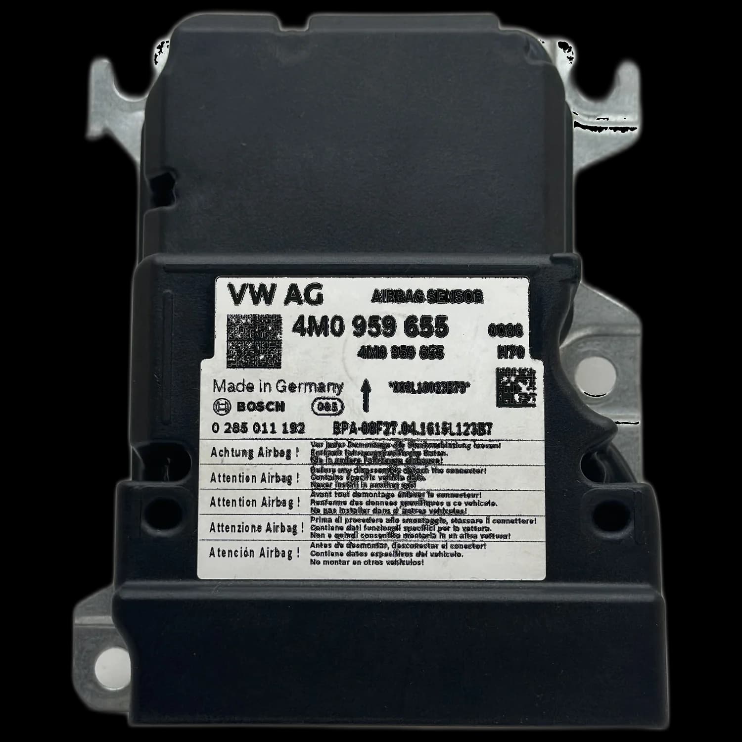 Airbagcomputer 4M0959655, Etiket