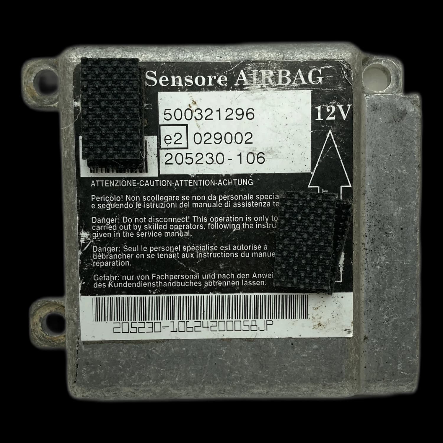 Airbagcomputer 500321296, Etiket