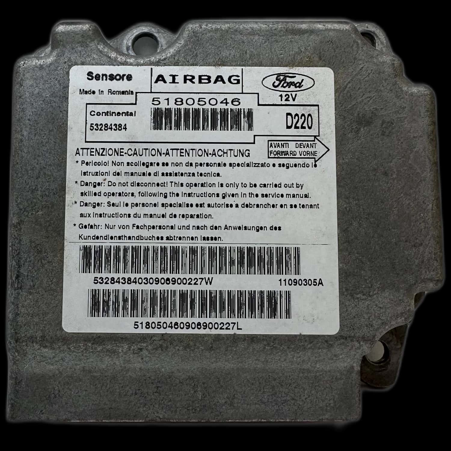 Ford Ka 2 KA2 RU8 airbag-regeleenheid reparatie
