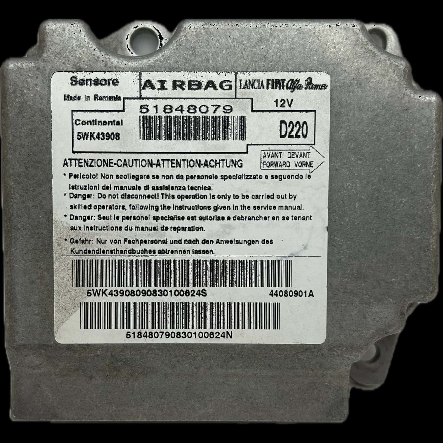 Abarth 695 312 airbag-regeleenheid reparatie